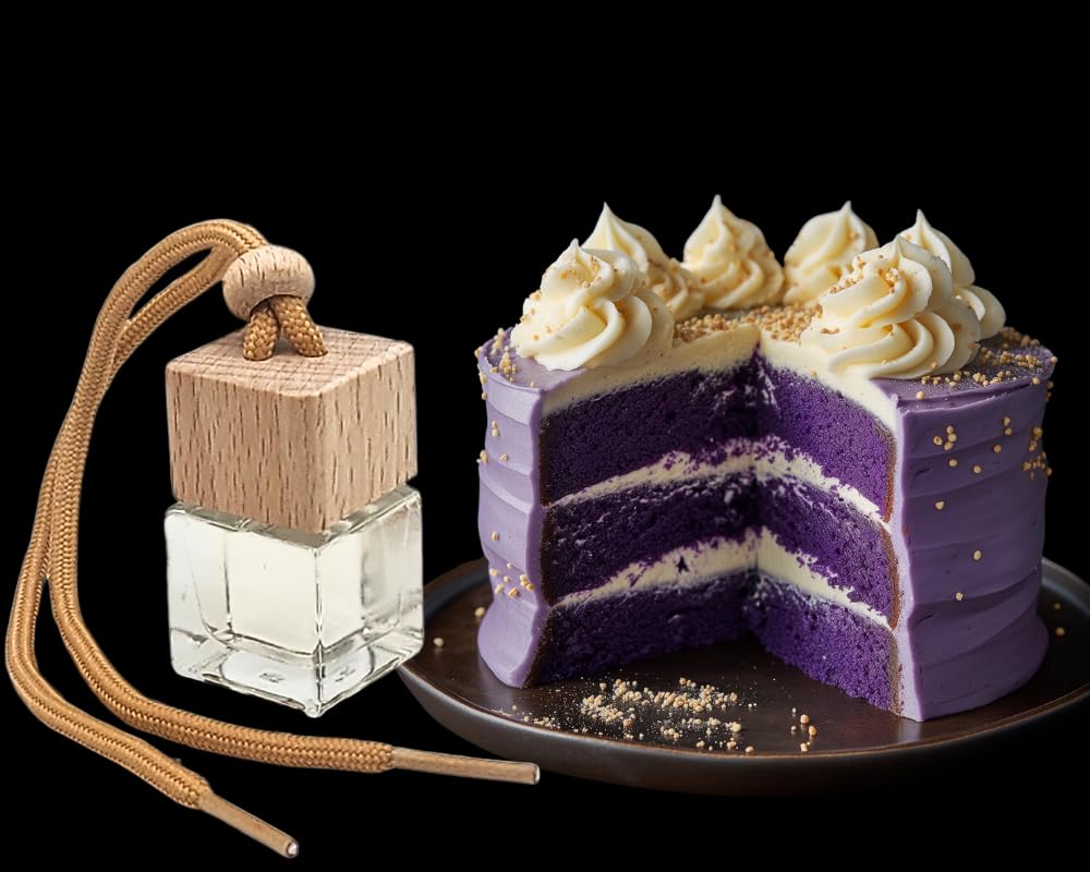 Ube Cake Scented Hanging Car Air Freshener - Long-Lasting Aroma for Vehicles, Home, and Office | Perfect for Cars, Trucks, and Small Spaces