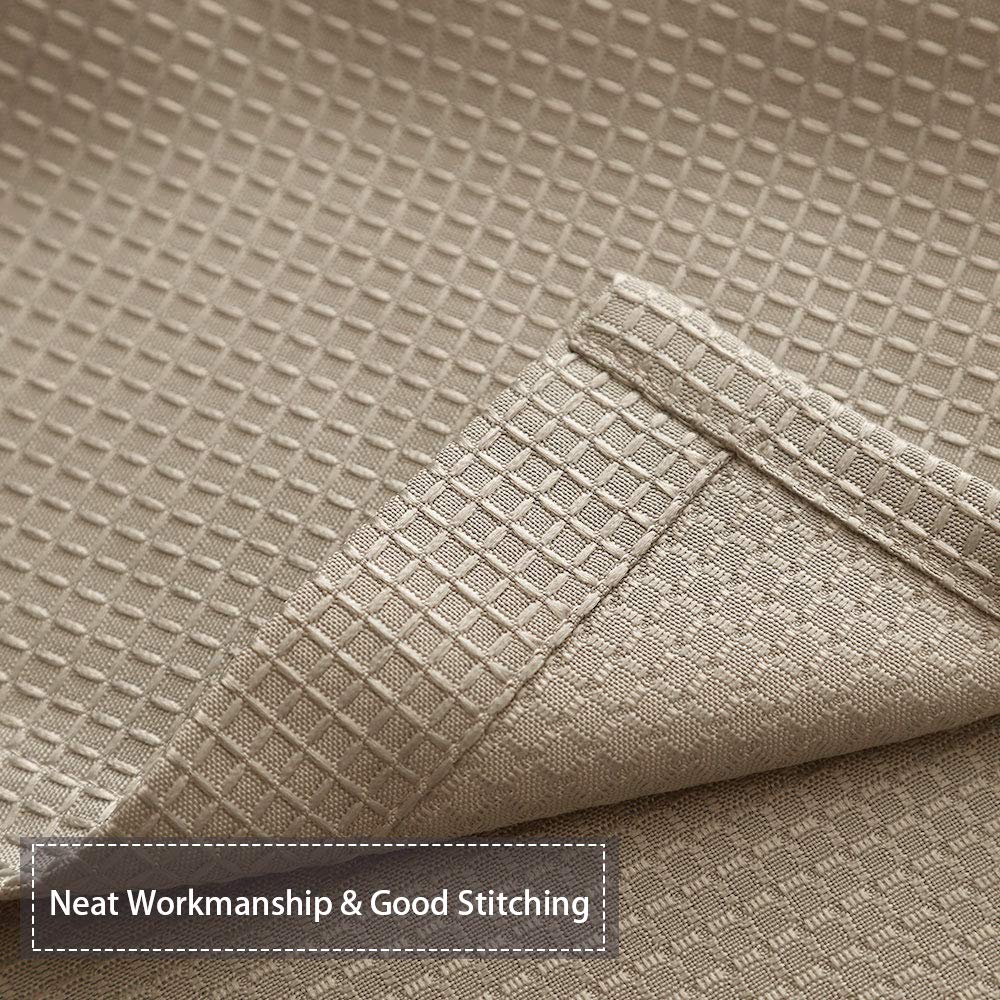 CAROMIO Luxury Waffle Weave Shower Curtain - Hotel Quality Bathroom Decor with Rustproof Metal Grommets, 72x72 Inch Taupe - Perfect for Spa-Like Bathrooms & Guest Suites