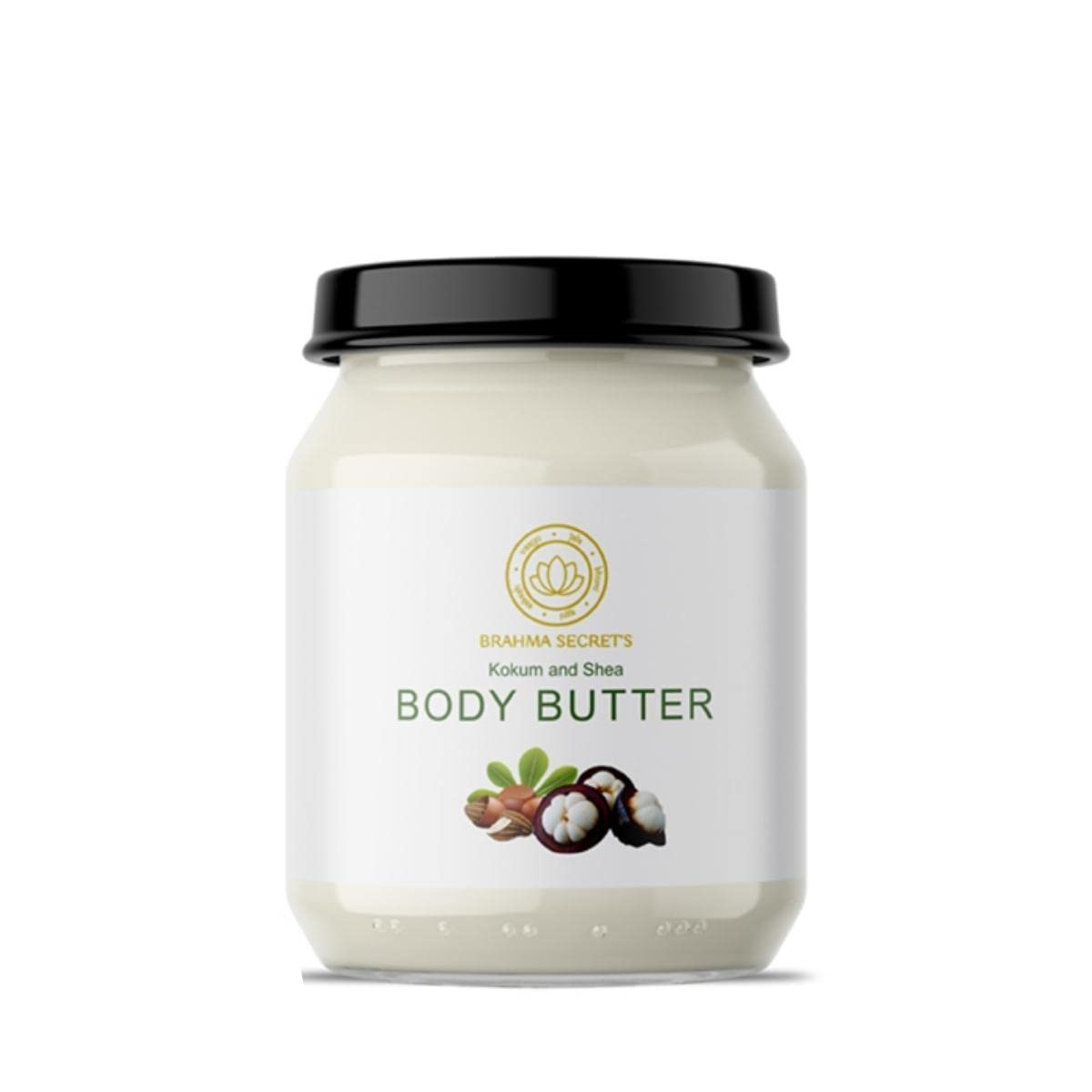 Brahma Secret's Kokum & Shea Body Butter - Ultra Hydrating Moisturizer for Dry Skin | Deep Nourishing Cream for Women & Men | 3.5oz | Perfect for Daily Skincare & Post-Shave Care