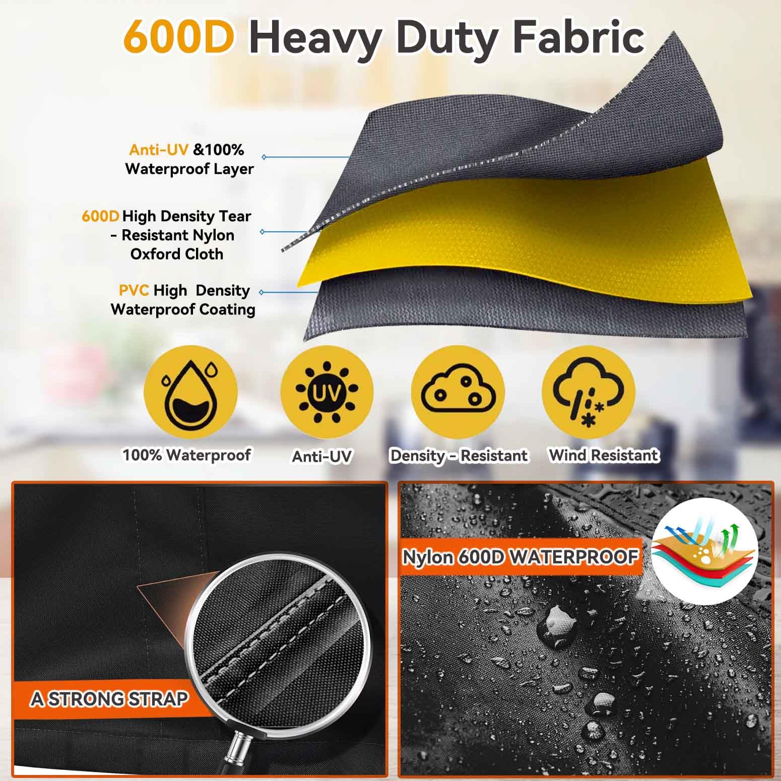 Heat-Resistant Waterproof Dust-Proof Toaster Oven Air Fryer Cover - Compatible with Breville Smart Oven Air Fryer Pro BOV900BSS & Nuwave Bravo - Perfect for Kitchen Countertop Protection & Appliance Maintenance