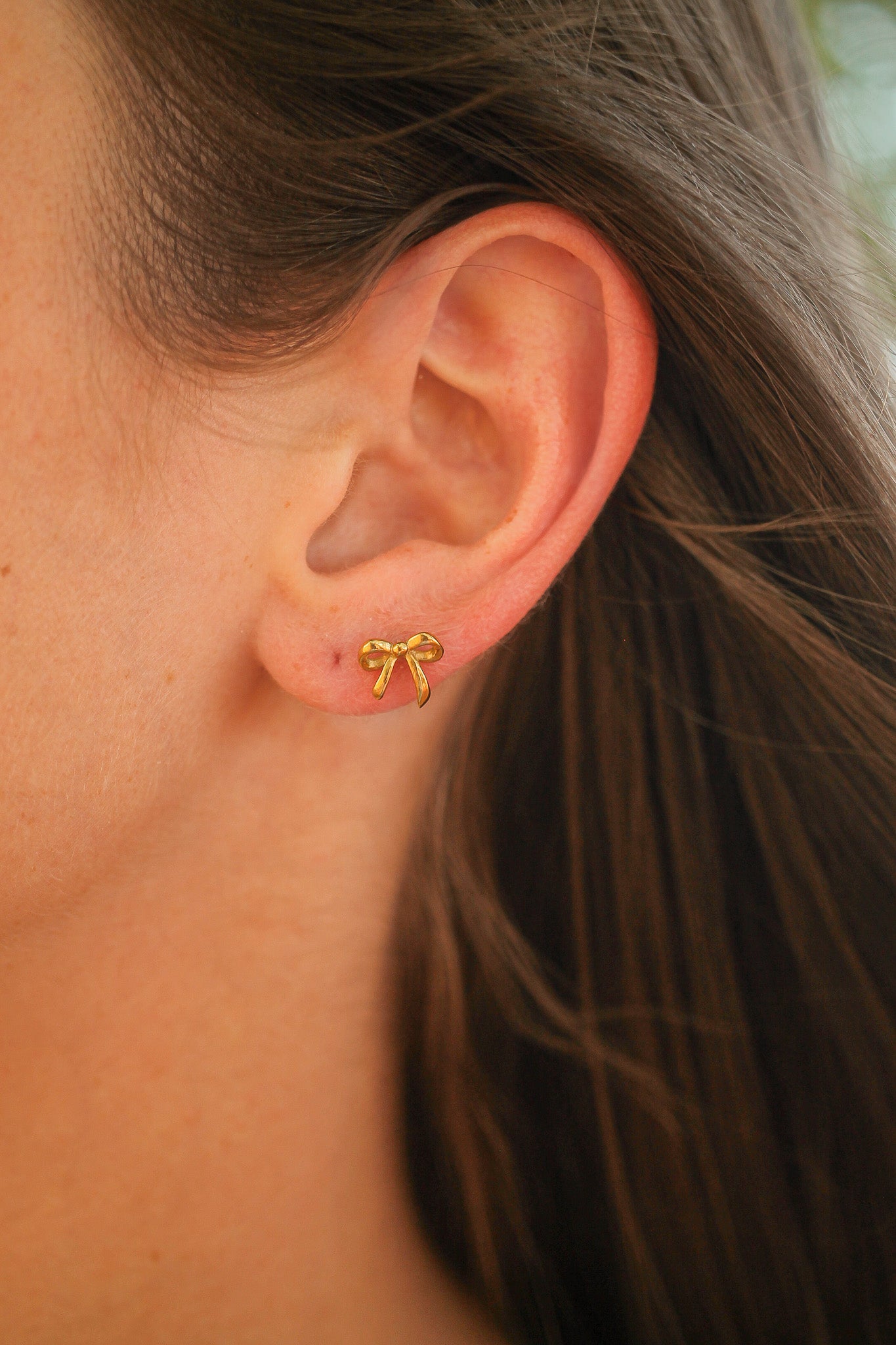 Gold Bow Flat Back Stud Earrings - Elegant & Dainty Jewelry for Women & Girls - Perfect for Parties, Weddings & Everyday Wear