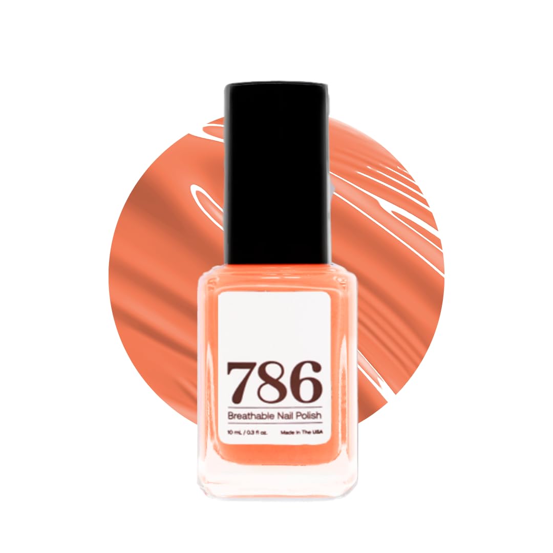 786 Cosmetics Breathable Nail Polish - Award-Winning Halal & Vegan Nail Polish, Cruelty-Free, 21-Free, Fast-Drying Formula (Zhangye) - Perfect for Daily Wear, Special Occasions & Sensitive Nails