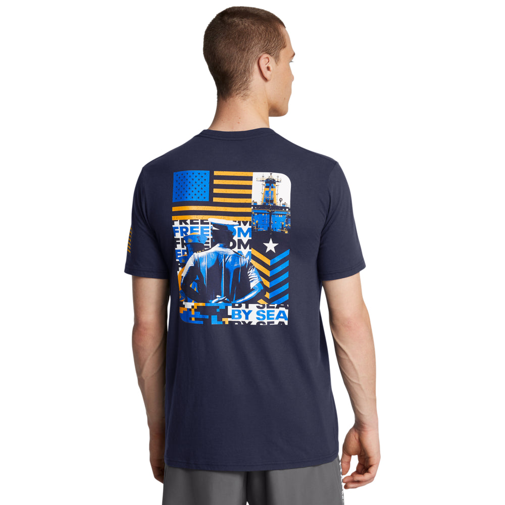 Men's Under Armour Freedom By Sea T-Shirt - Lightweight Quick-Dry Performance Shirt for Running, Gym & Outdoor Activities