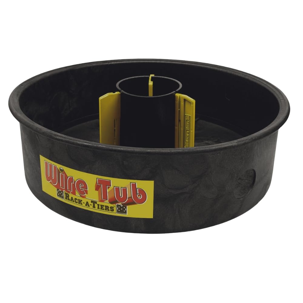 Rack-A-Tiers 18455 Wire Tub - Heavy Duty Coil Wire Dispenser for Electricians & DIY Projects | Perfect for Organizing and Dispensing Electrical Wires in Workshops & Job Sites