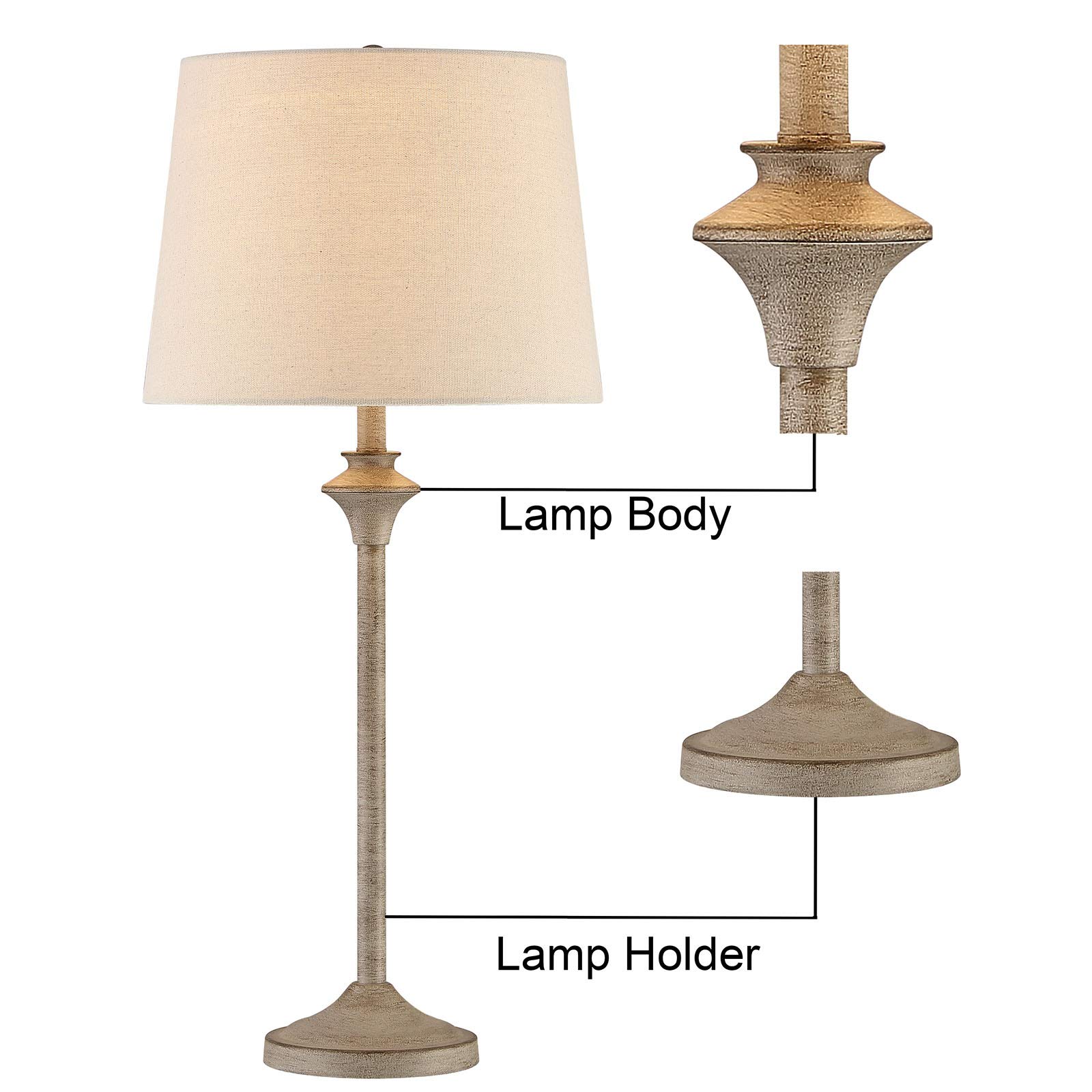 Maxax Farmhouse Buffet Table Lamps Set of 2 - 26