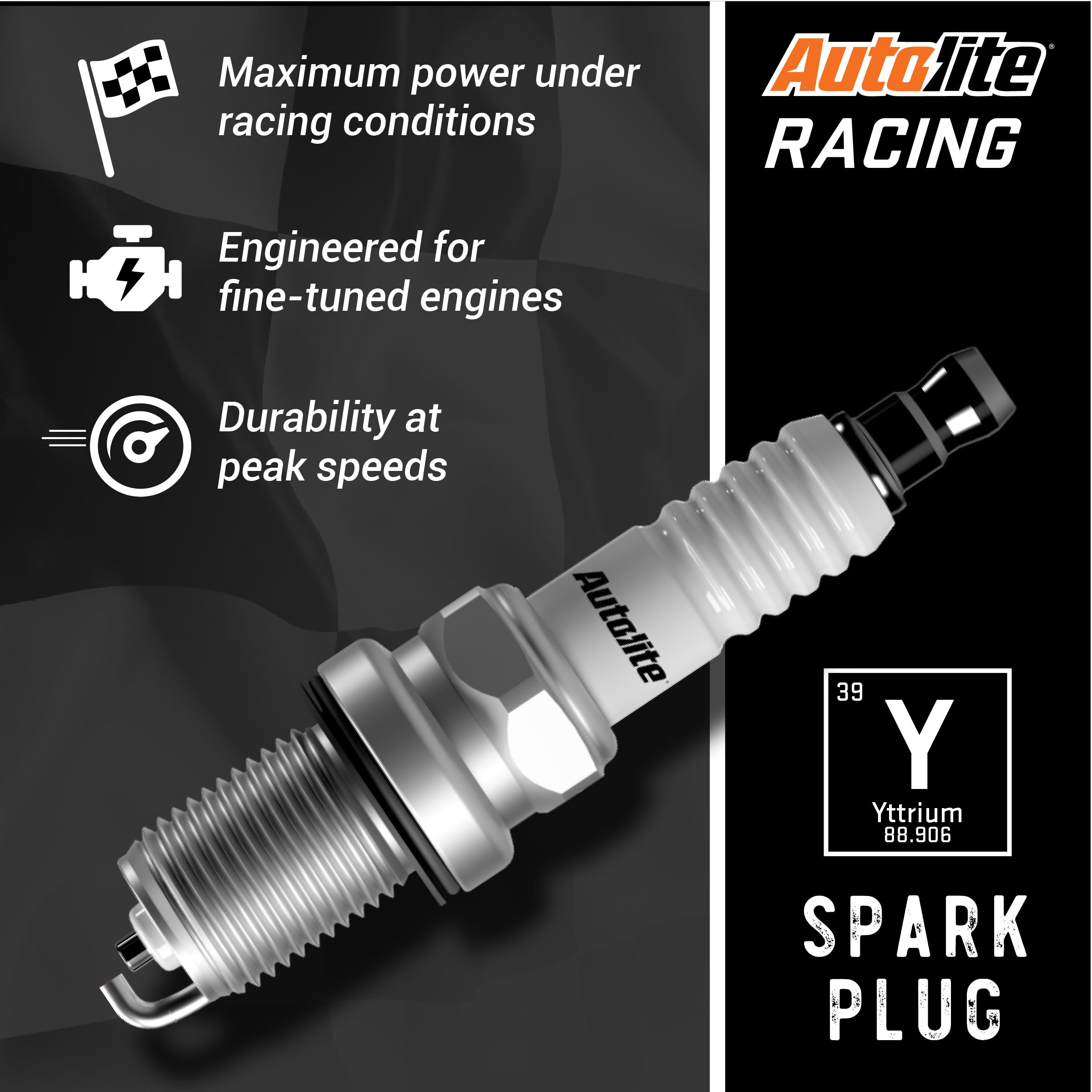 Autolite AR473-4PK High Performance Racing Spark Plugs - Non-Resistor, Copper Core, 4 Pack - Ideal for Track Racing, Drag Cars & High-Performance Engines