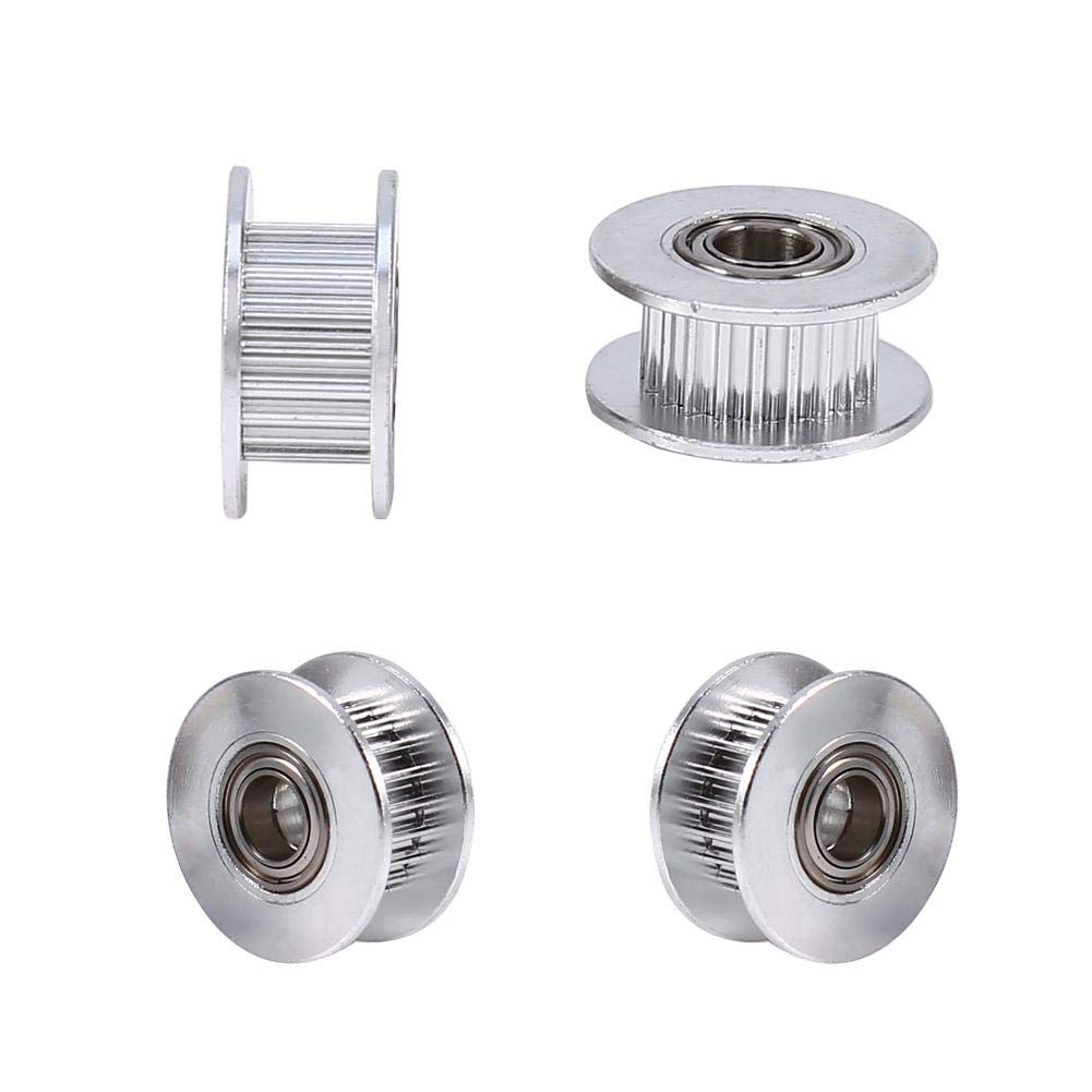 2Pcs 5mm ID Aluminum Timing Belt Idler Pulley with Bearing - Synchronous Wheel for 3D Printer Parts & CNC Machine Accessories | Perfect for Belt Tensioning & Motion Control Systems
