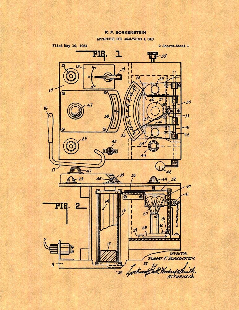 Police Law Enforcement Breathalyzer Patent Print (8