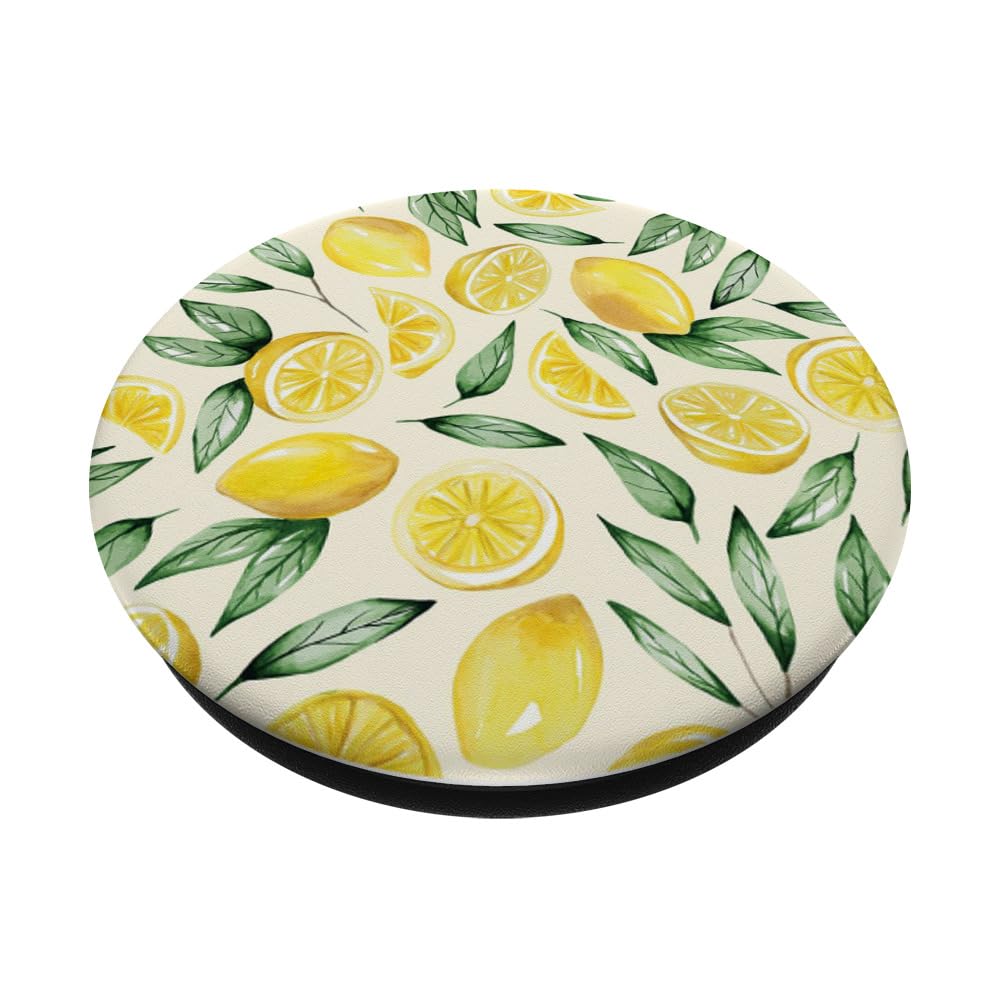 Refreshing Lemon Citrus Fruit Yellow Lemonade Lovers PopSockets Standard PopGrip - Perfect for Summer Drinks, Pool Parties & Phone Grip Protection