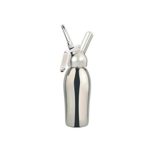 Liss America Professional Series 1 Quart Polished Stainless Steel Cream Whipper Bottle - Perfect for Barista Coffee, Whipped Cream, Desserts & Cocktail Mixing