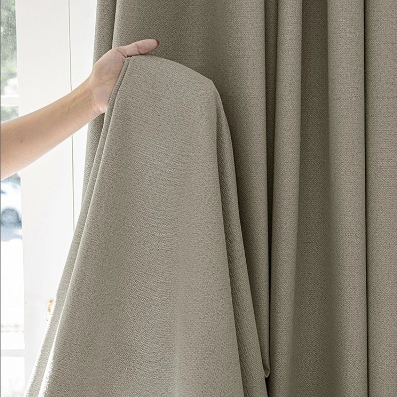 Teresa Fire Retardant Blackout Curtains - Herringbone Pattern Thermal Insulated Drapes for Bedroom & Living Room | Custom Size Window Treatment for Home Safety & Light Blocking