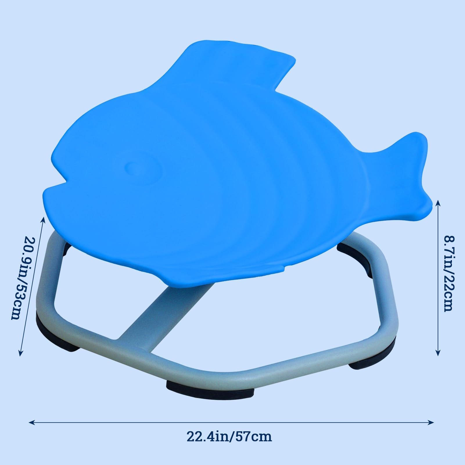 Kids Sensory Spinning Chair - Fish Shaped Swivel Seat for Toddlers | Improves Body Coordination & Balance | Perfect for Sensory Play, Autism Therapy & Classroom Activities