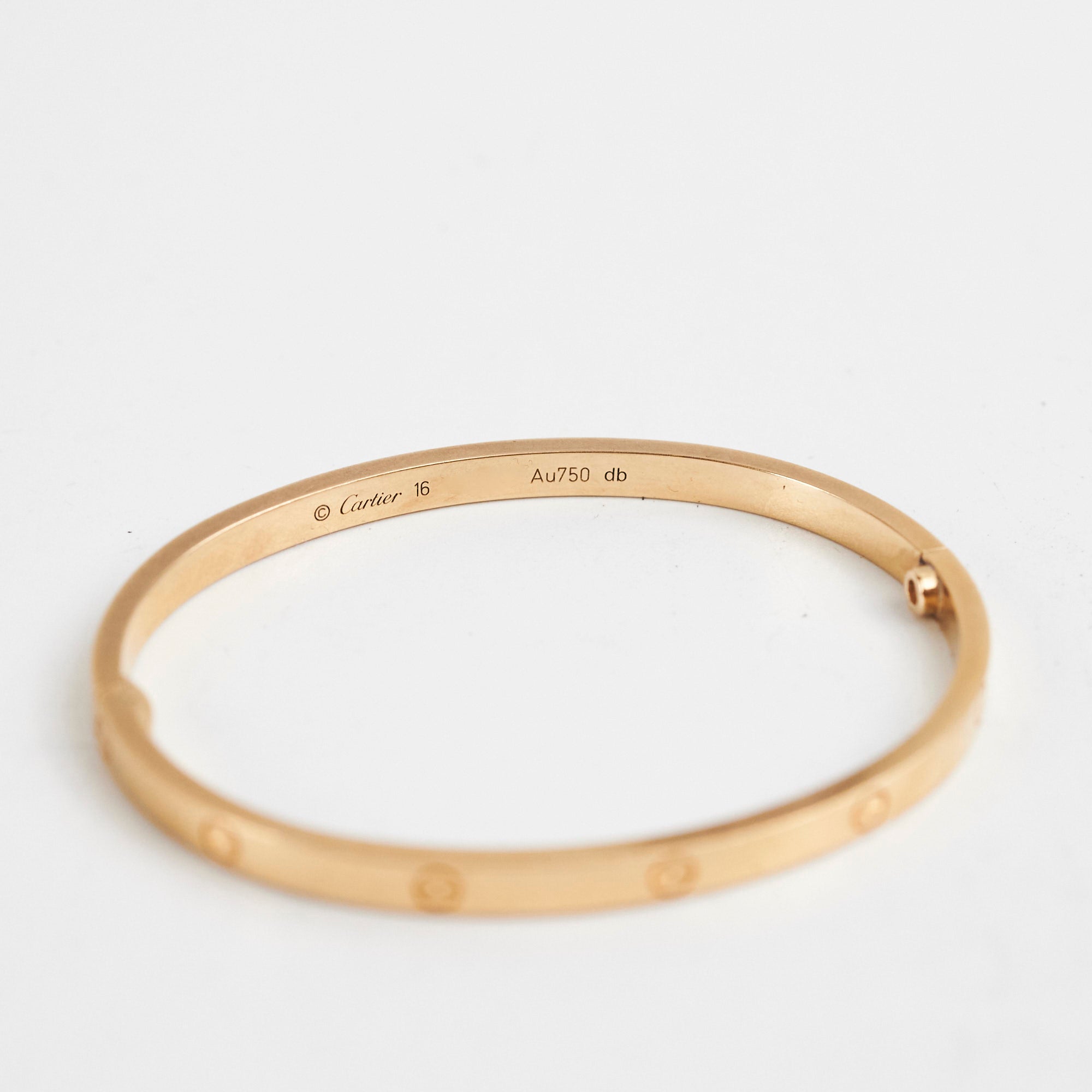 Cartier Love Small Model 16 Yellow Gold Bracelet for Women - Luxury Jewelry Gift for Anniversary, Wedding & Special Occasions