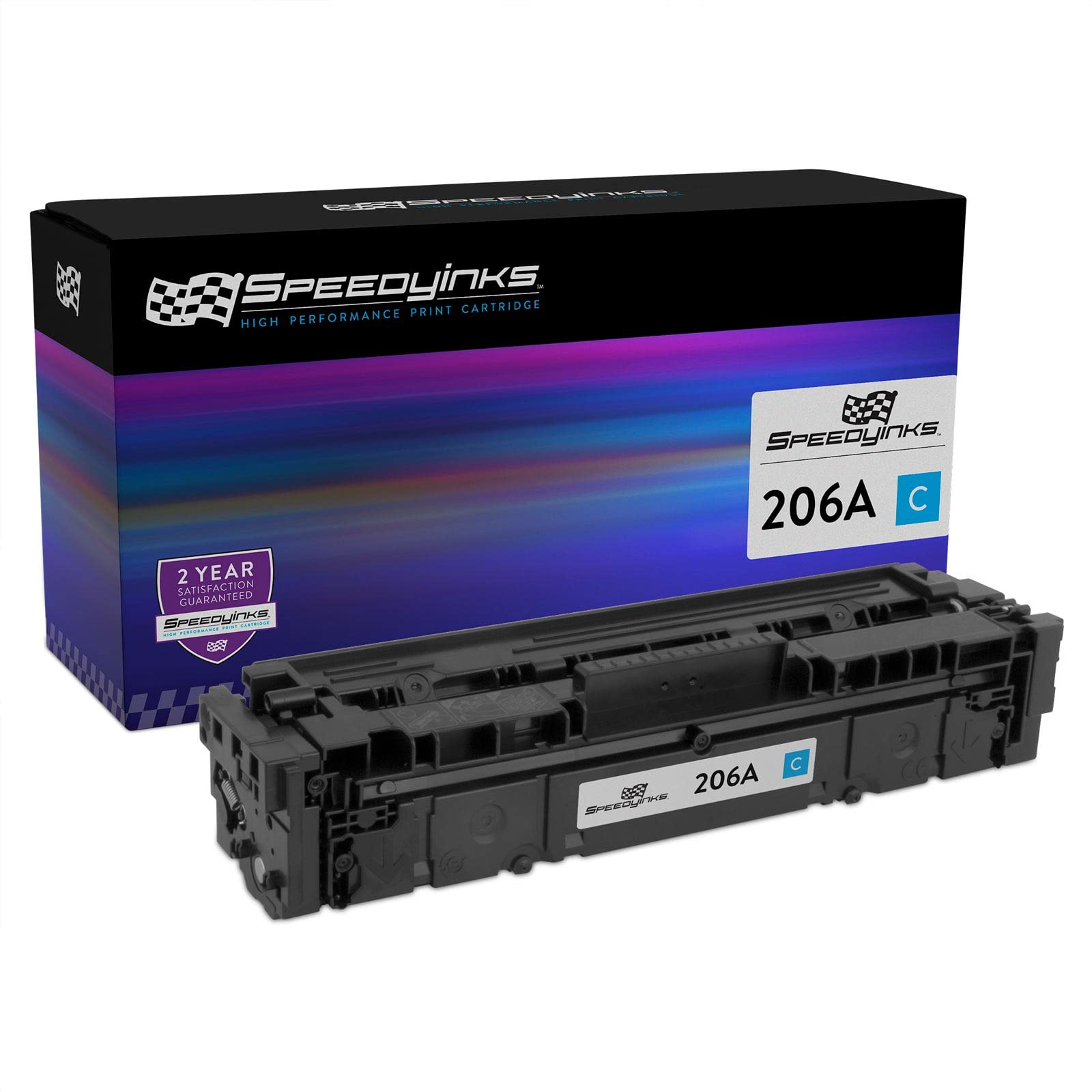 SPEEDYINKS Compatible HP 206A 206X W2111A W2111X Cyan Toner Cartridge Replacement for HP Color Pro M283fdw M255dw MFP M283cdw M282nw M283 M255 Printers - Perfect for Home & Office Printing Needs