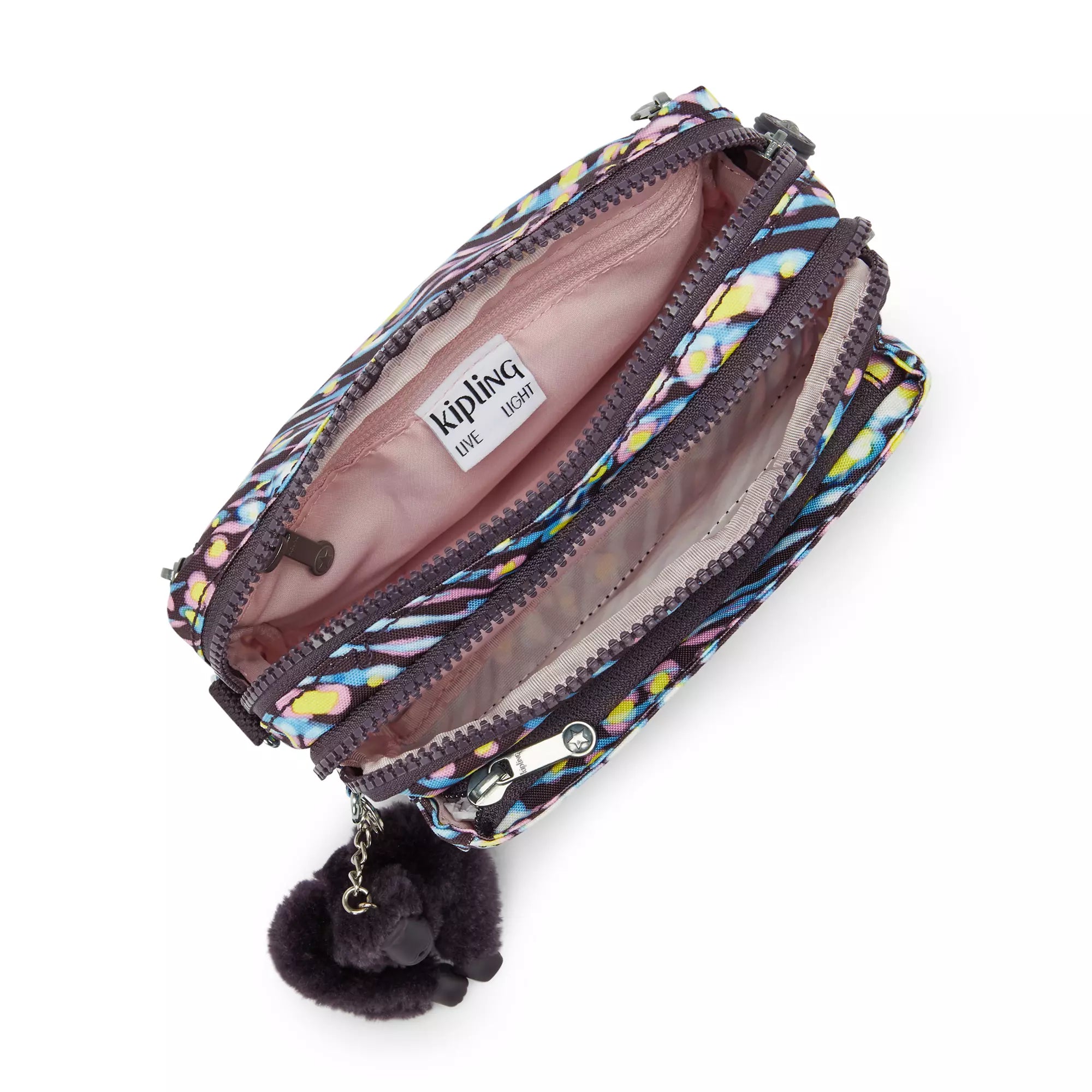 Kipling Abanu Multi Printed Convertible Crossbody Bag - Stylish Women's Shoulder Purse for Travel, Work & Daily Use | Undersea Lights Design