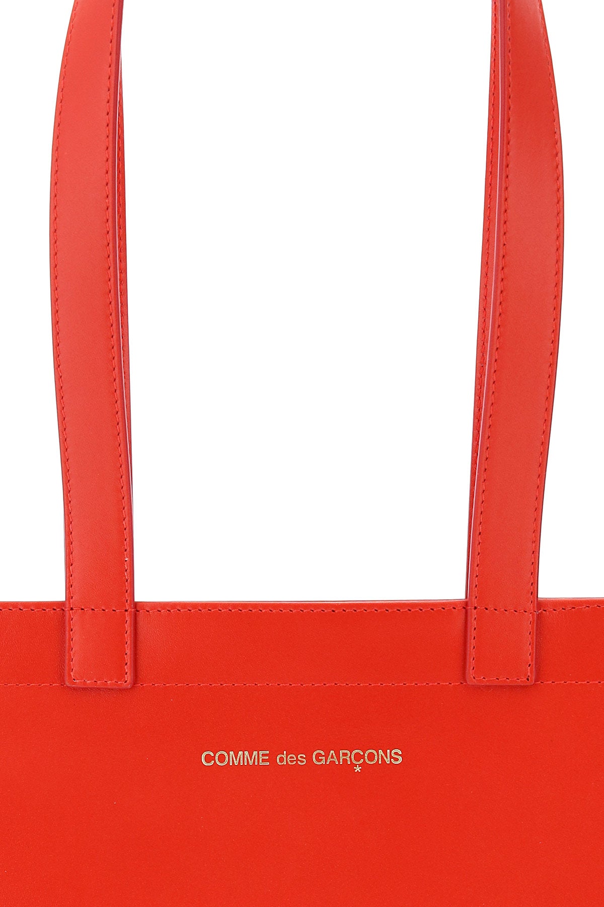 Comme des Garcons Leather Wallet Tote Bag with Logo - Stylish Designer Handbag for Women, Perfect for Work, Travel, and Everyday Use