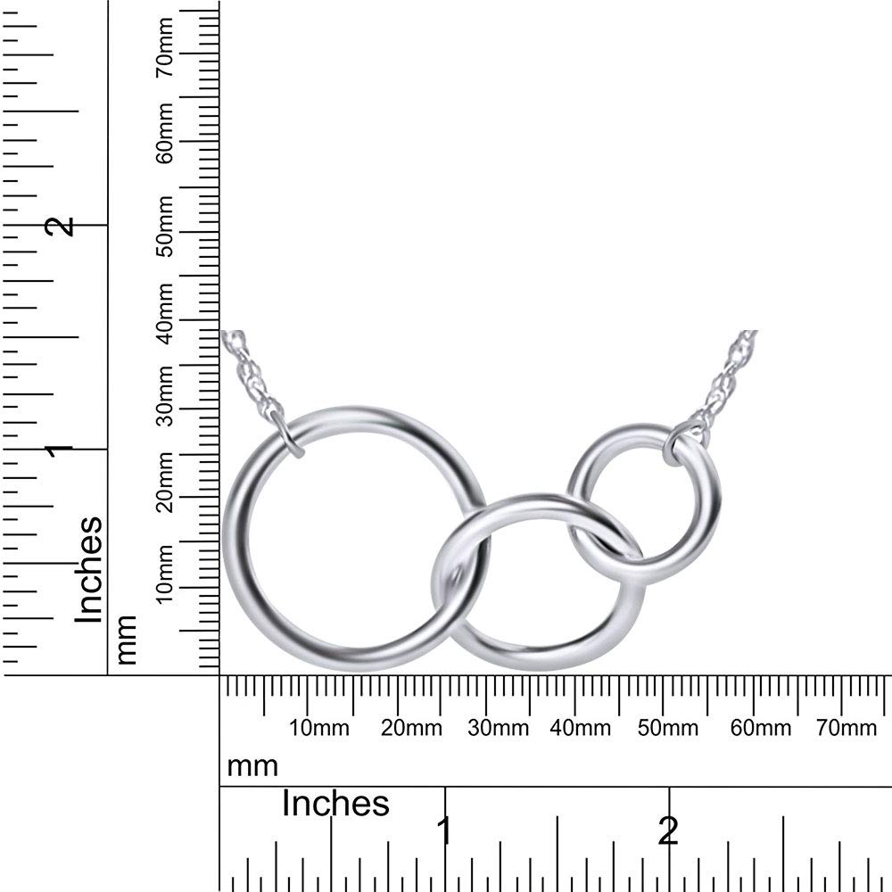 10K Gold Infinity Circle Pendant Necklace for Women - Interlocking Triple Loop Design, Elegant Layered Jewelry Gift for Anniversary, Valentine's Day & Special Occasions
