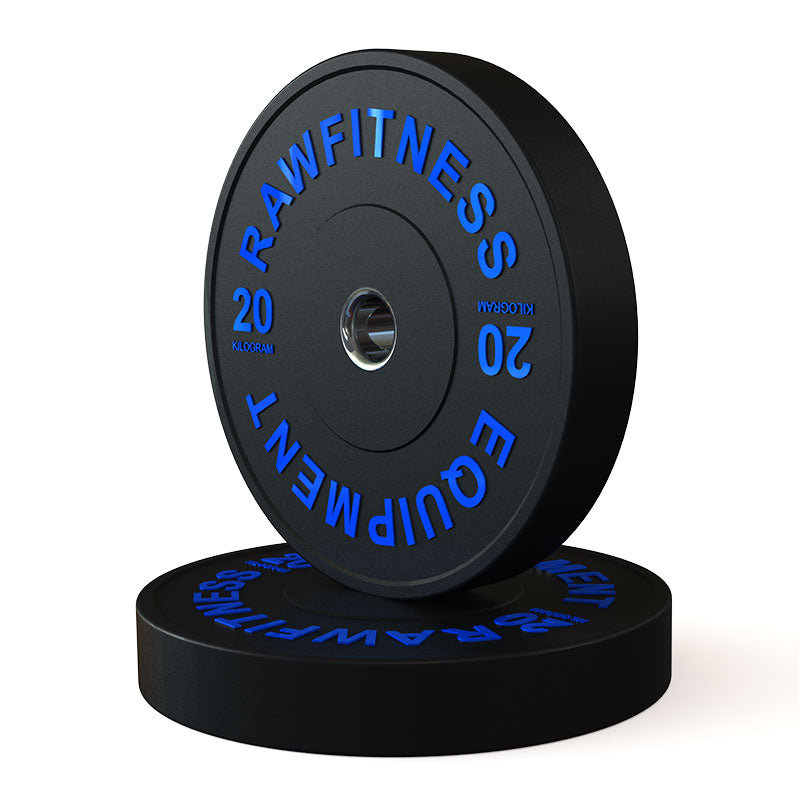 Premium 20KG Pair Black Bumper Plates - Olympic Weightlifting, CrossFit & Home Gym Workouts