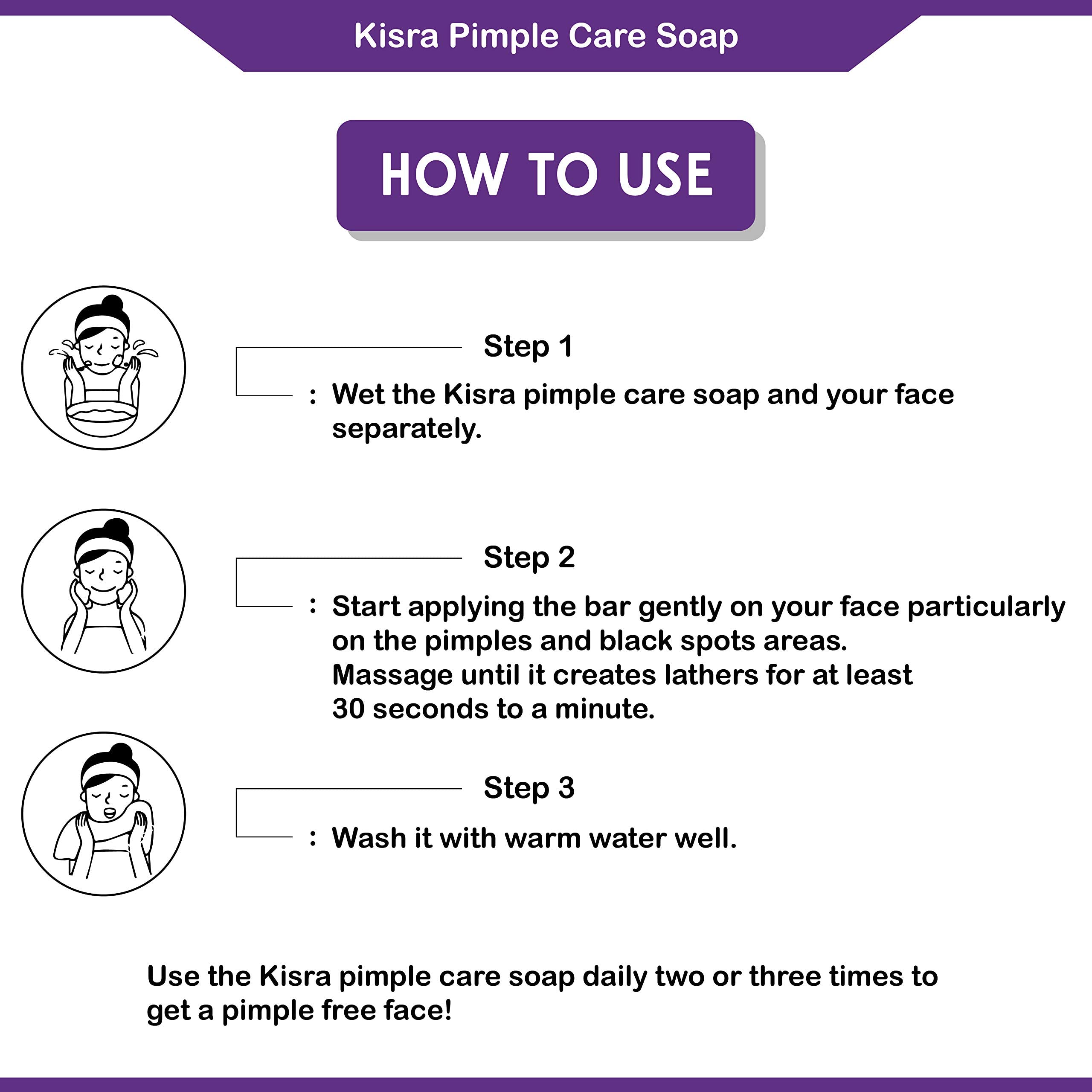 Kisra Ultimate Anti Acne Treatment Kit - Pimple & Dark Spot Remover with Soap and Cream for Clear Skin | Acne-Prone Skin Care Routine for Teens & Adults