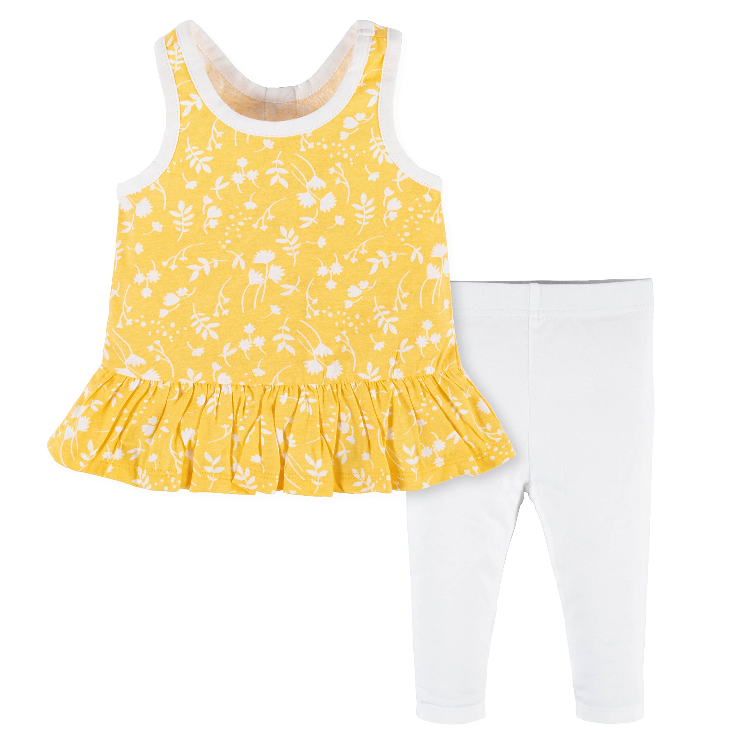 Gerber Baby Girls' Tunic and Legging Set - Soft Cotton 2-Piece Outfit for Toddlers | Playtime, Daycare & Casual Wear