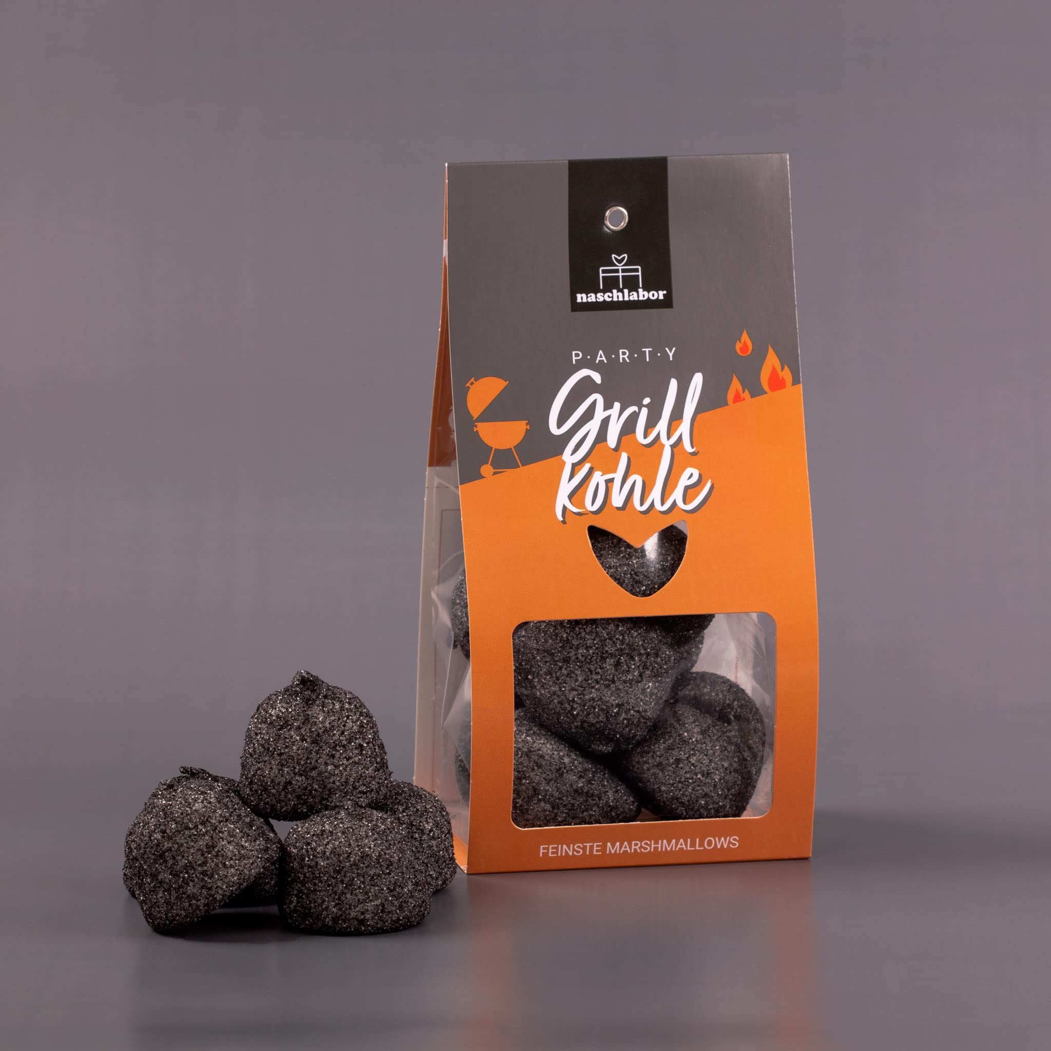 Premium Marshmallow Charcoal for Grilling - Fun BBQ Party Gift Set with Unique Coal-Shaped Marshmallows - Perfect for Campfires, Backyard BBQs & Outdoor Gatherings