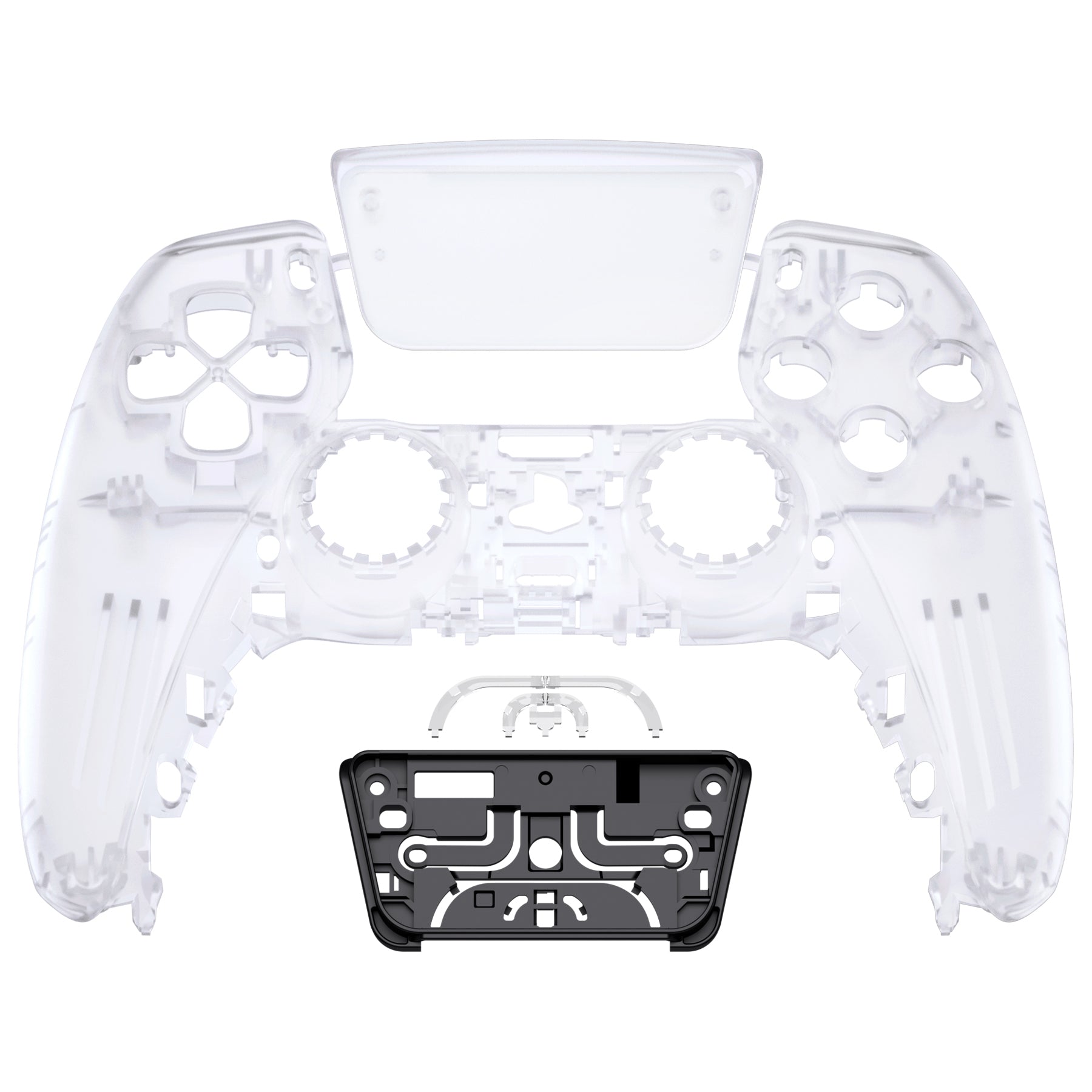 eXtremeRate Clear Touchpad Front Housing Shell for PS5 Controller BDM 010/020/030/040/050 - DIY Replacement Shell & Custom Touch Pad Cover (ZPFM5001G3) | Gaming Accessories for Enhanced PS5 Controller Customization & Protection