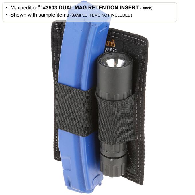 Dual Magazine Retention Insert - Black - Compatible with Most Pistol Holsters | Perfect for Tactical Training & Concealed Carry
