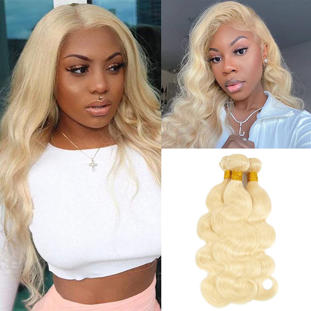 613 Straight Wave Brazilian Remy Human Hair Bundles 14