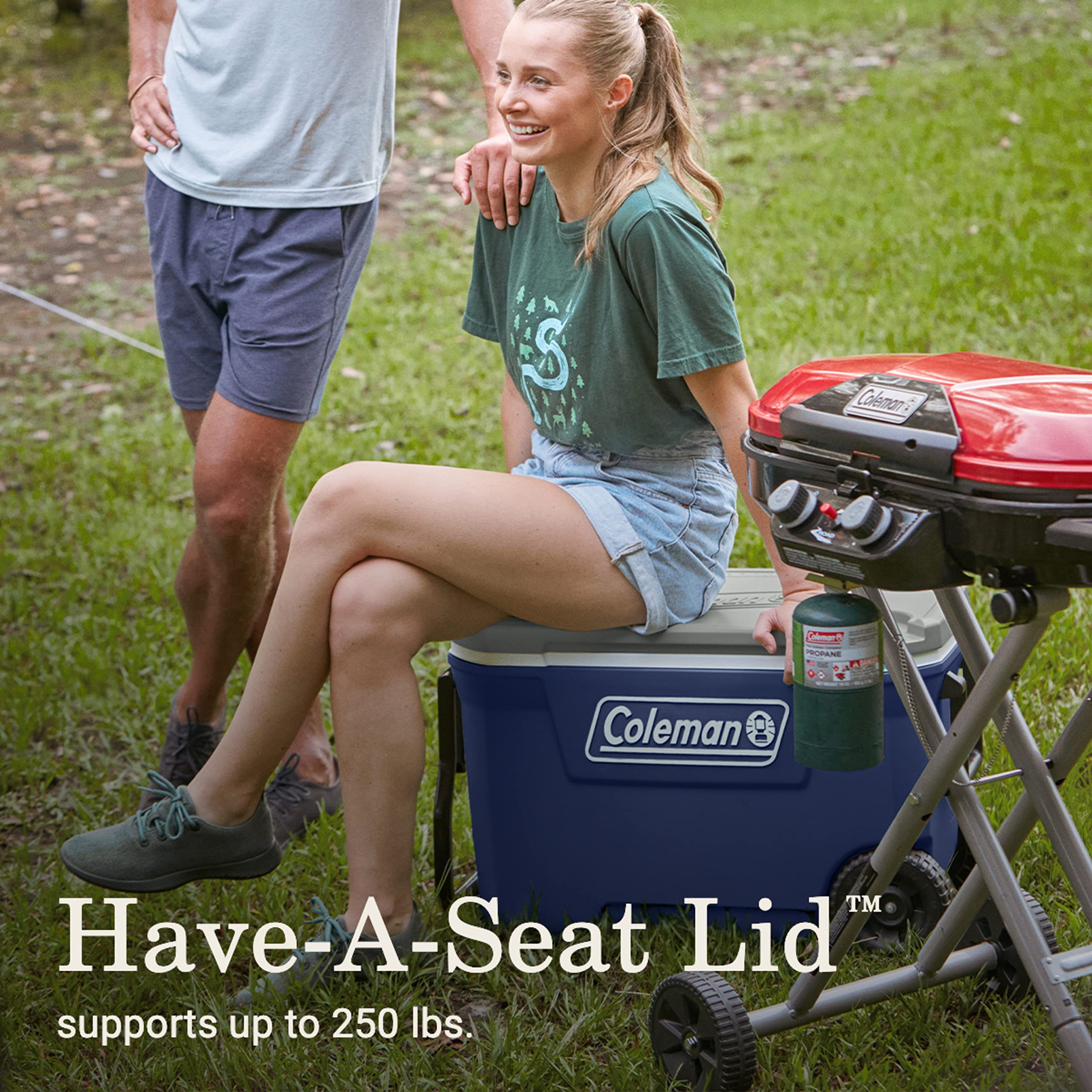 316 Stainless Steel Cooler 62 Quart (62QT) Wheeled Outdoor Cooler with Heavy-Duty Wheels - Perfect for Camping, Picnics, Beach Trips, and Tailgating Parties
