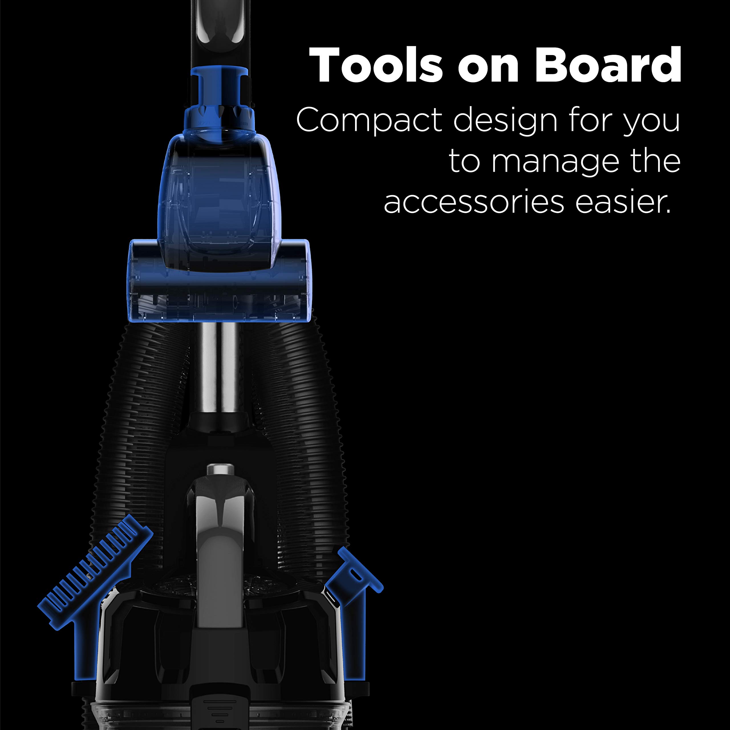 Eureka PowerSpeed Bagless Upright Vacuum Cleaner for Pet Hair - Powerful Turbo Suction, Lightweight Design, Black | Perfect for Carpets, Hard Floors & Pet Owners
