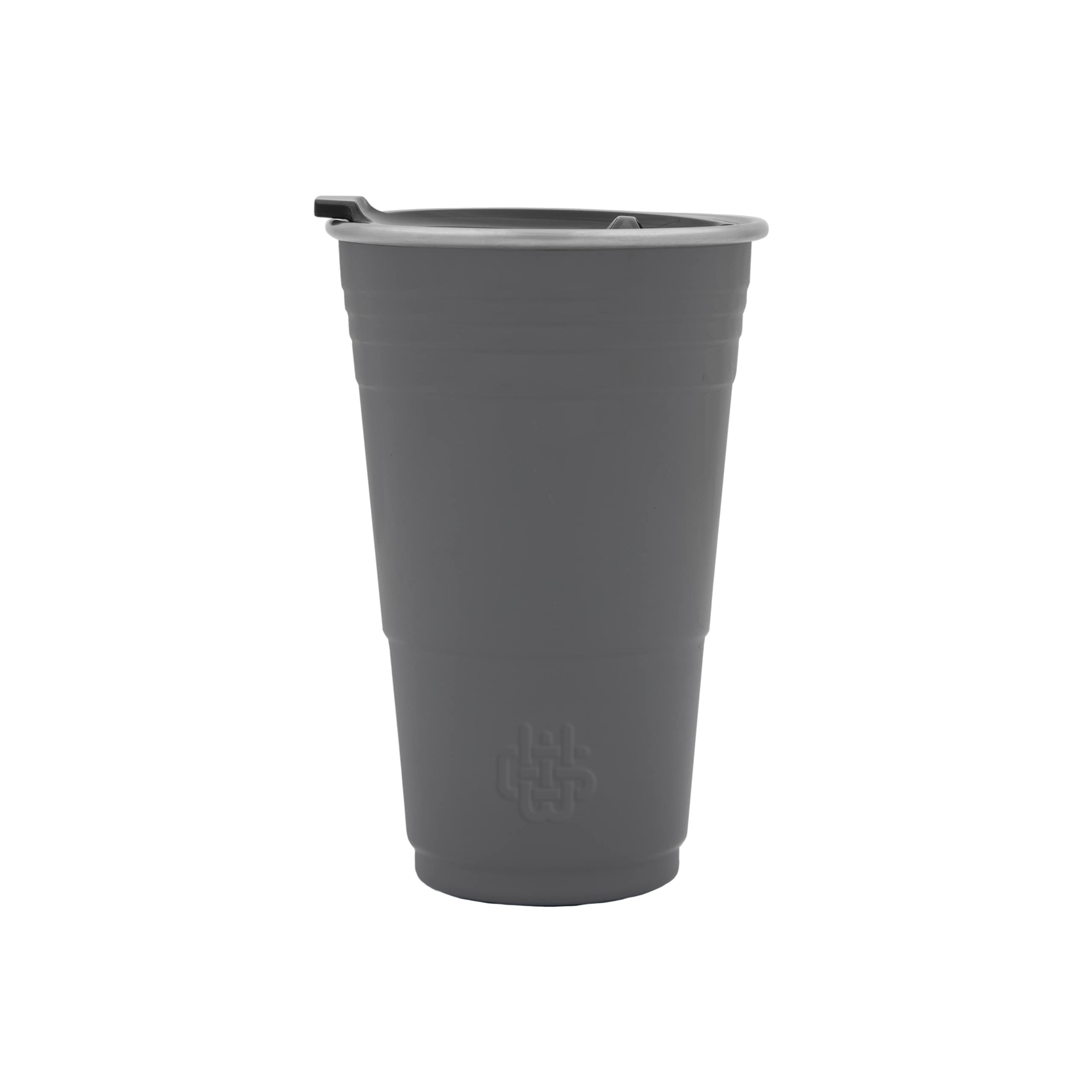 Wyld Gear 16 oz Insulated Stainless Steel Tumbler Cup with Lid - Gray | Reusable Party Cup for Beer, Cocktails & Cold Drinks | Perfect for BBQs, Tailgating & Outdoor Events