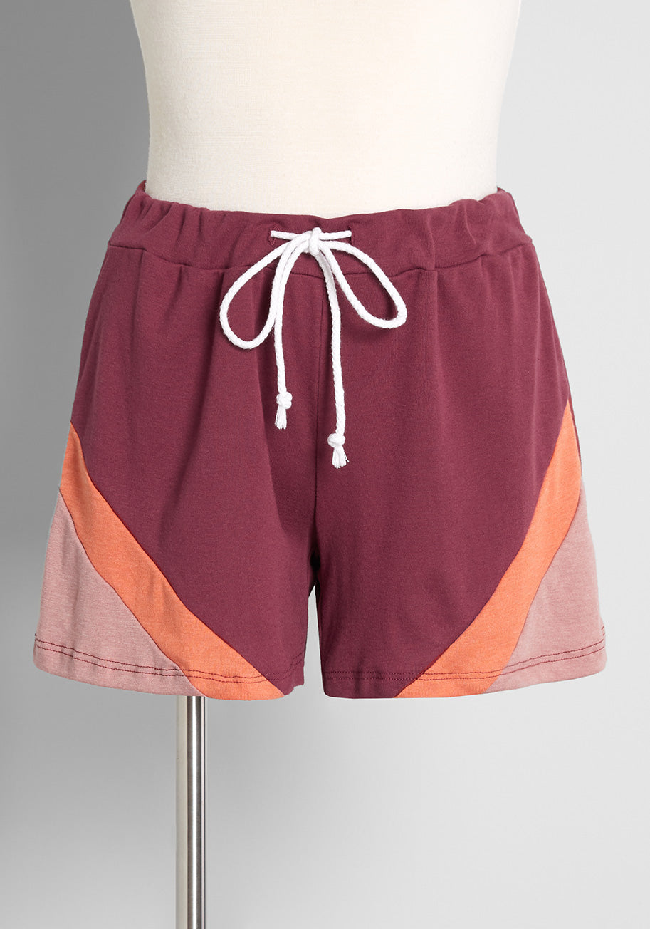 ModCloth x CAMP Collection Women's High Waist Drawstring Shorts - Summer Casual Shorts for Beach, Vacation & Outdoor Activities