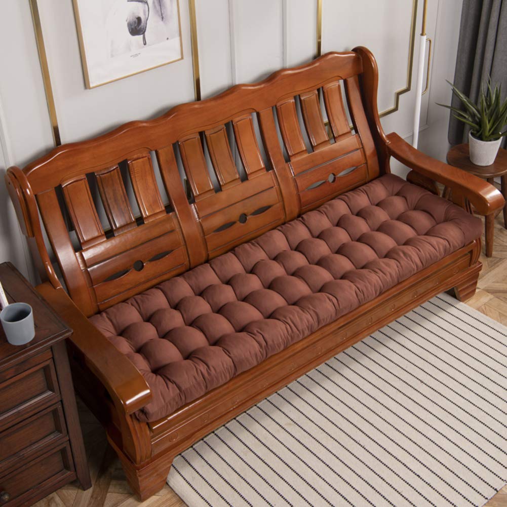 Indoor Outdoor Bench Cushion - Thick Non-Slip Sofa Seat Pad - Universal Long Cushion for Dining Chairs, Rocking Chairs, Garden & Coffee Tables (20.6x33 Inches) - Perfect for Patio, Deck, and Living Room Comfort