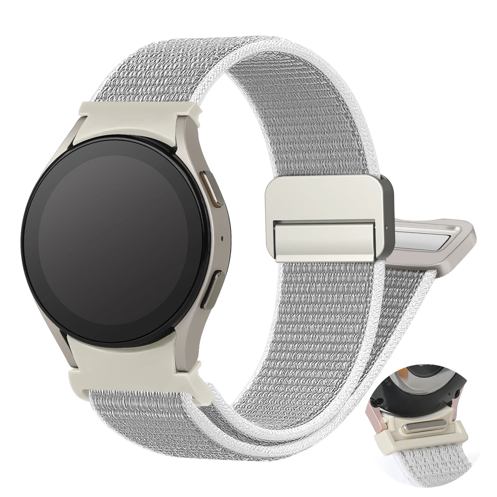 Magnetic Nylon Sports Bands for Running, Gym & Outdoor Activities - Adjustable Wristband for Fitness Tracking & Smartphone Use