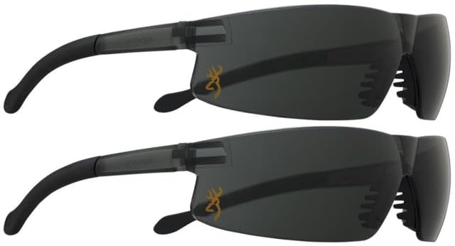 Browning 12764 Shooters Flex Glasses Tinted 2 Pack - Polarized Safety Eyewear for Hunting, Shooting & Outdoor Sports - UV Protection & Anti-Fog Lenses