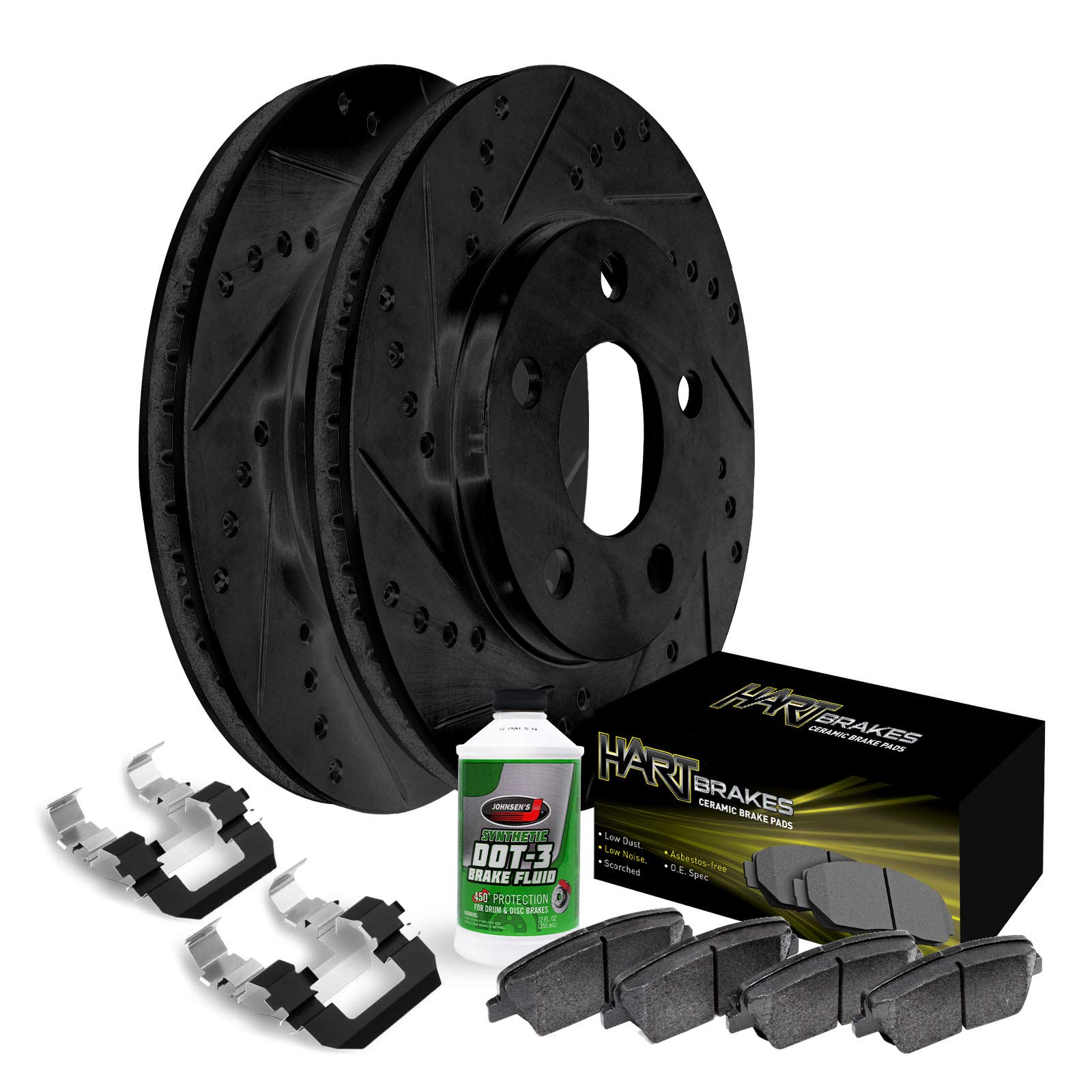 Volvo 164 Rear Brake Kit (1974-1975) - Ceramic Brake Pads & Rotors with Hardware | Premium Braking Performance for Classic Volvo Cars | Ideal for City Driving, Highway Commuting & Vintage Car Restoration