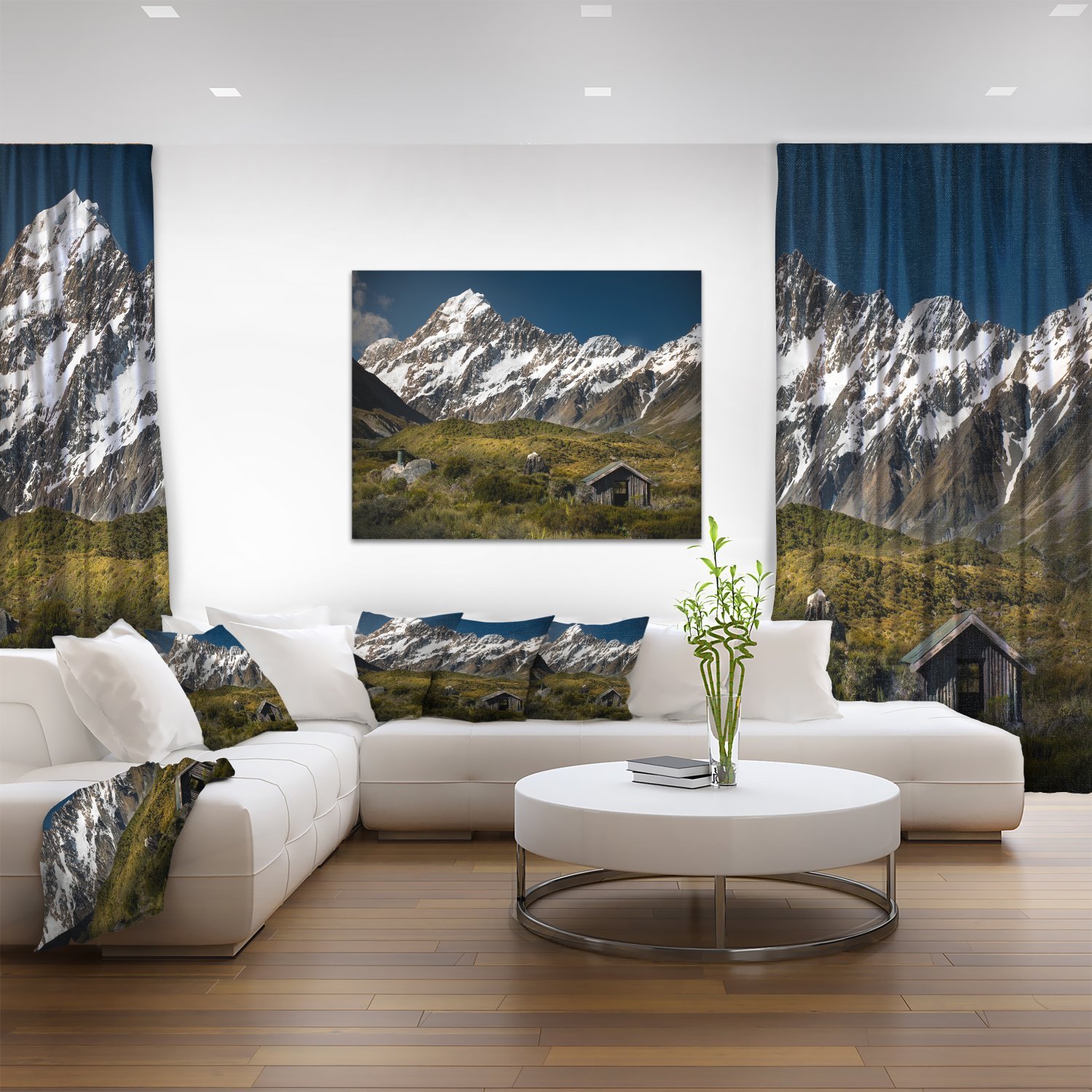Foggy Mountains and Valley Landscape Canvas Print - Stunning Nature Wall Art for Living Room, Bedroom & Office Decor