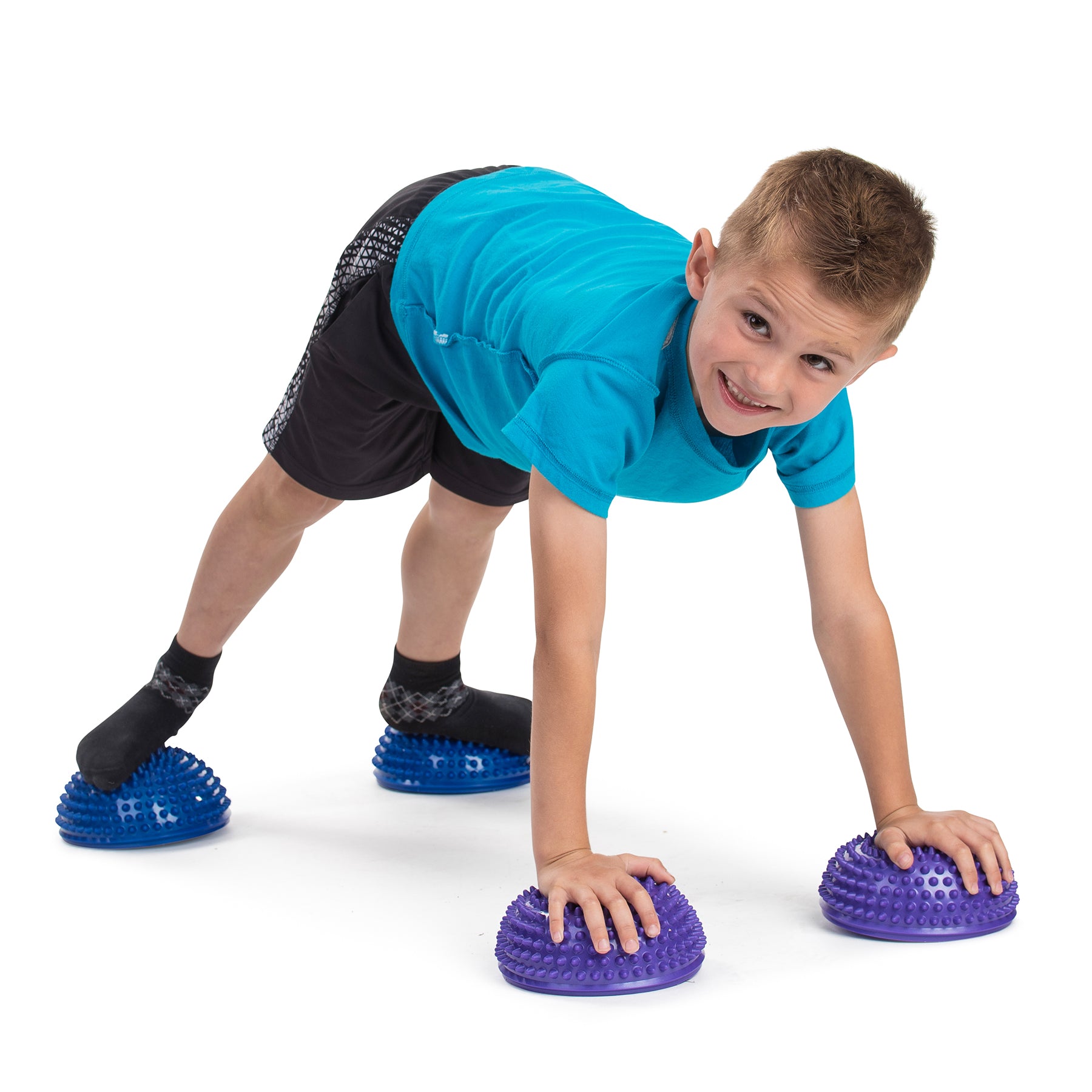 Bintiva Professional Grade Balance Pods - Set of 6 Multicolor Exercise Discs for Kids & Adults - Perfect for Classroom, Therapy, and Home Fitness Training
