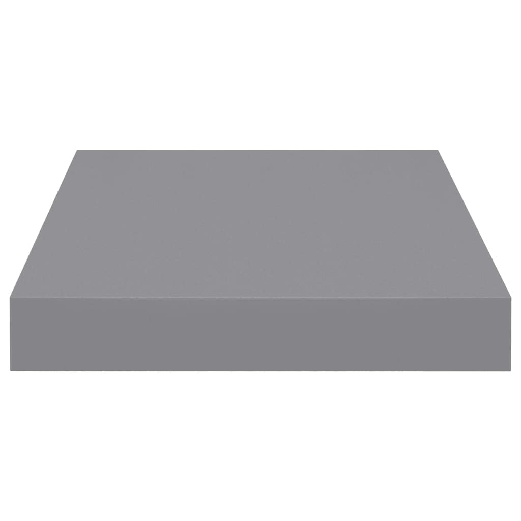 Modern Floating Wall Shelves Set of 2 - Gray MDF Ledge Floating Shelf 9.1