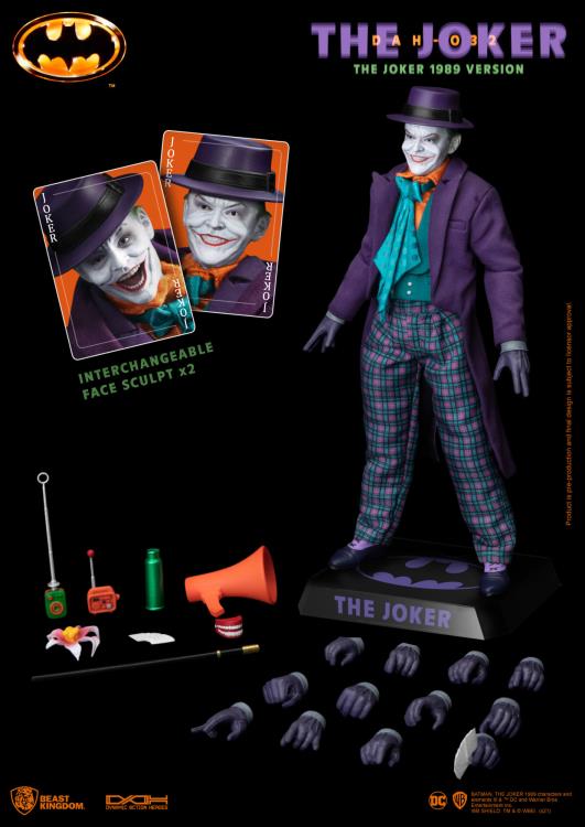 Beast Kingdom Dynamic 8ction Heroes 1/9 Scale DC Comics Batman 1989 The Joker Collectible Figure DAH-032 - Perfect for Display, Gifts & DC Fans Collection