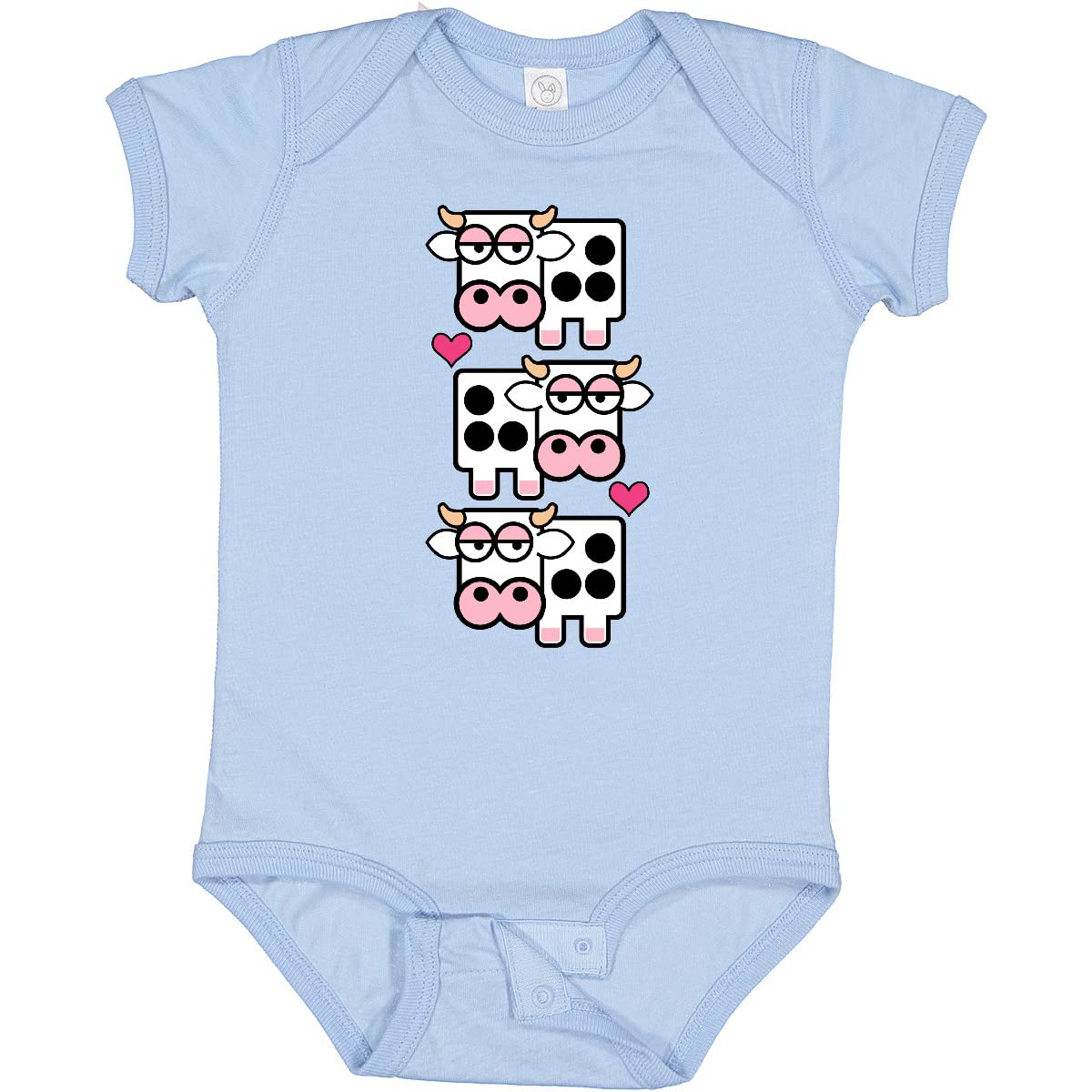 Inktastic Cow Baby Clothes - Adorable Farm Animal Bodysuit for Newborns & Infants | Soft Cotton Onesie for Boys & Girls | Perfect for Farm-Themed Parties, Photo Shoots & Everyday Wear