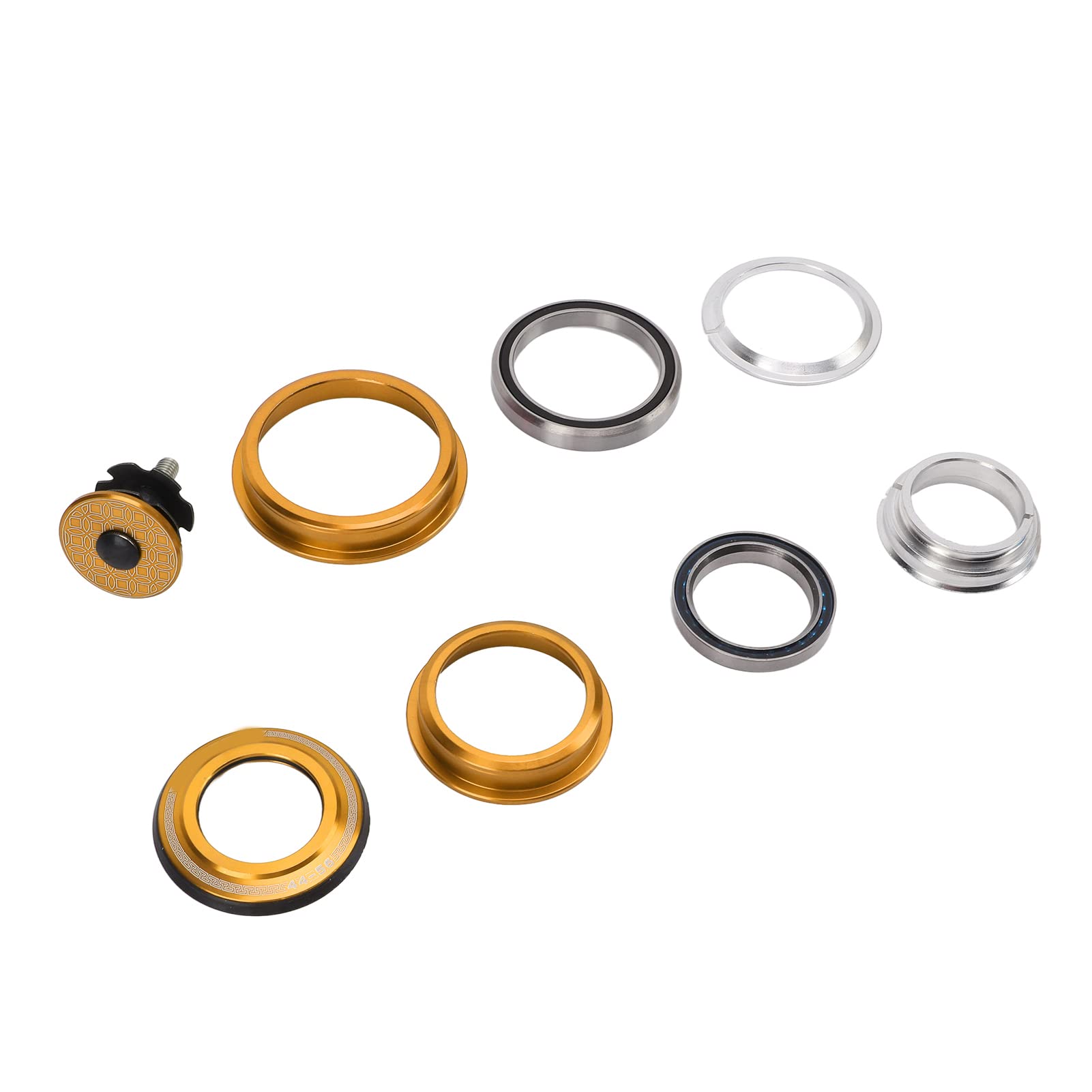 Minifinker Bicycle Headset – Lightweight Aluminum Alloy Double Bearing Headset for Straight Tube Fork | High Strength & Durable | Perfect for Road Bikes, Mountain Bikes & Commuting
