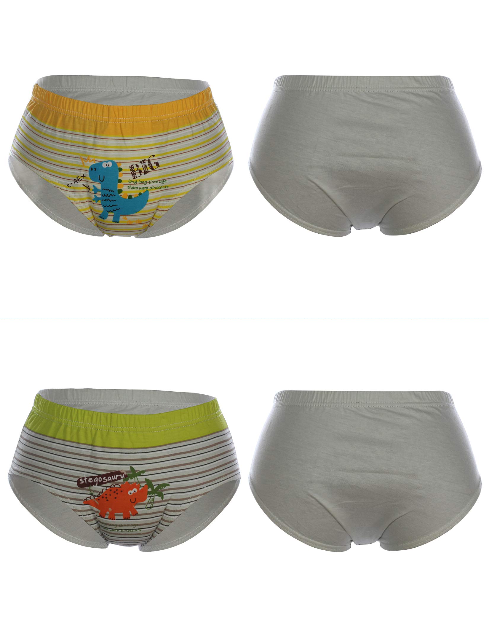 Soft Cotton Dinosaur Boys Briefs - Comfortable Toddler Underwear for Everyday Wear & Playtime