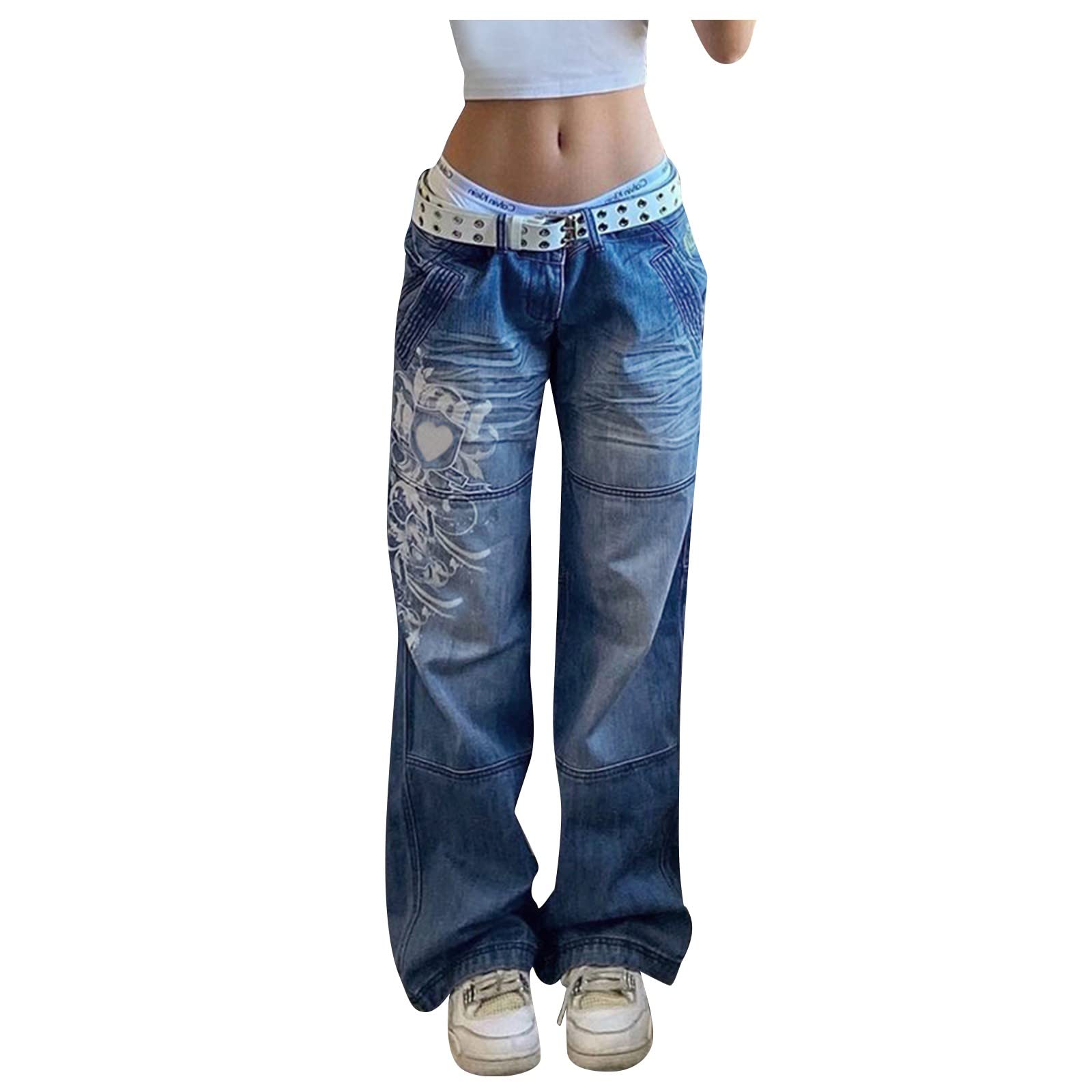 Zxrwany Striped Black Jeans for Teen Girls & Women - Comfortable Stretch Pants for Casual Wear, Work, and Nursing Scrubs