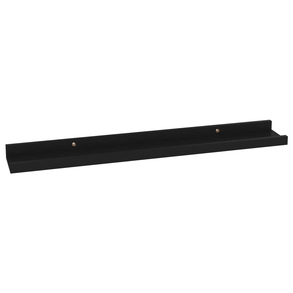 SKM 4-Pack Black Wall Shelves - 23.6