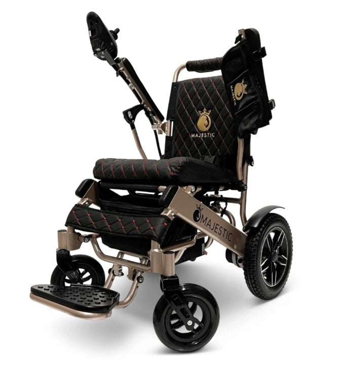 ComfyGO IQ 8000 Electric Wheelchair - Remote Controlled, Foldable, Non-Reclining Travel Wheelchair for Adults & Seniors | Perfect for Air Travel, Shopping Malls, and Outdoor Adventures