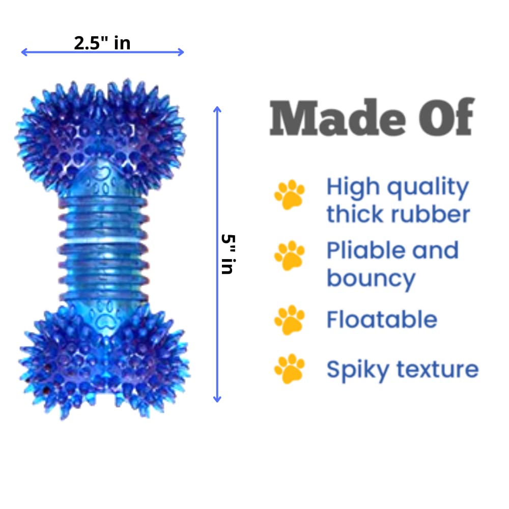 **Indestructible Dog Chew Toy for Aggressive Chewers - Durable Interactive Bone for Boredom Relief, Anxiety & Stress Relief, Promotes Dental Health & Clean Teeth - Blue Bone - Perfect for Training, Teething & Playtime**