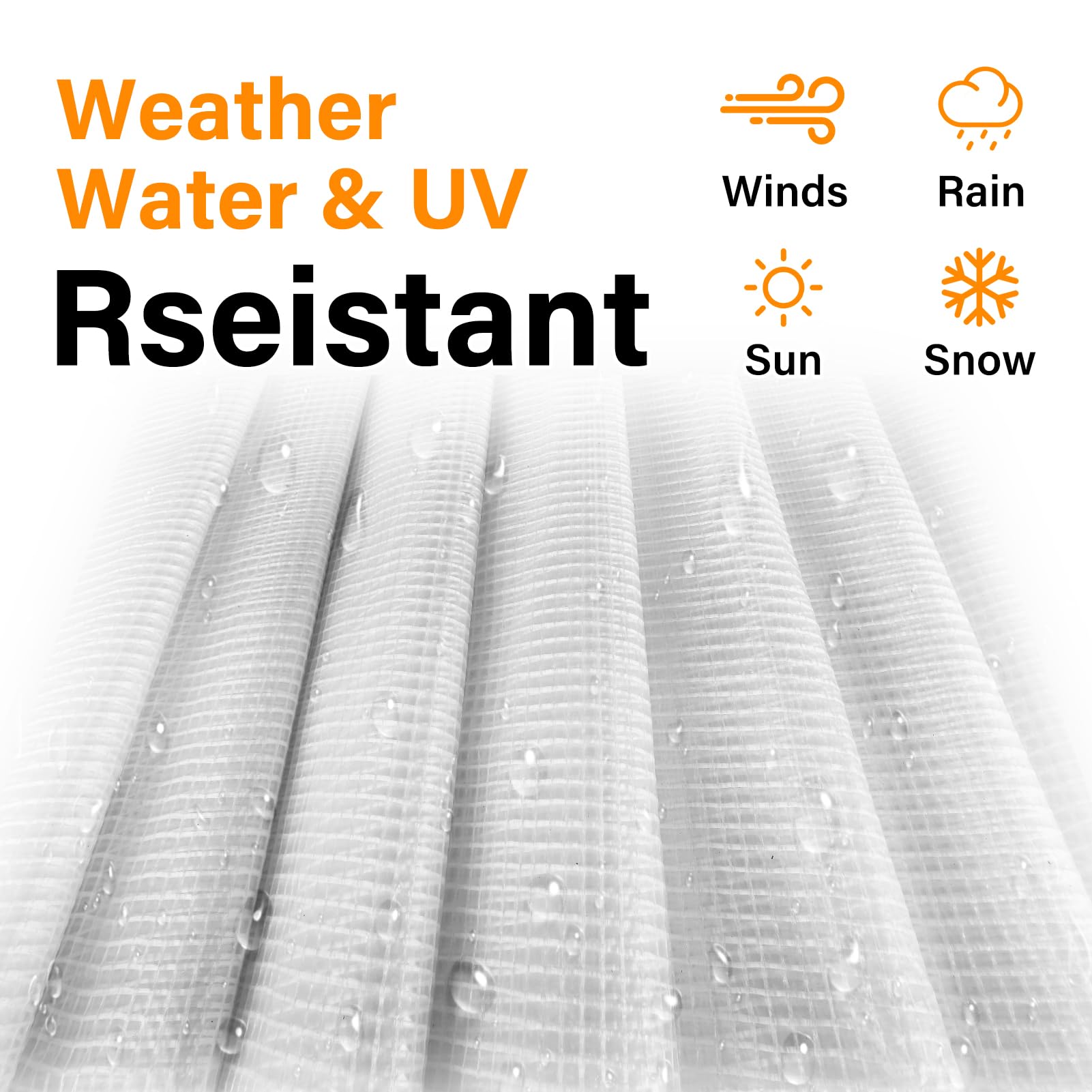 16 Mil Clear Heavy Duty Waterproof Greenhouse Cover - 18x24FT UV Resistant Poly Plastic Tarp with Grommets for Gardening, Farming, Nursery & Outdoor Use | Perfect for Plant Protection, Season Extension & Weatherproofing