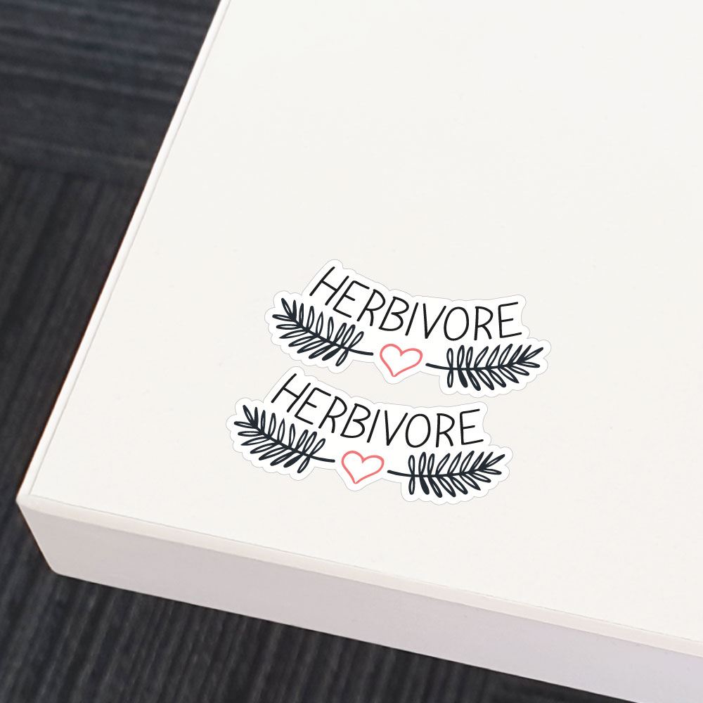 2X Herbivore Sticker Decal - High-Quality Vinyl Decals for Cars, Laptops & Water Bottles | Perfect for Animal Lovers, Vegan Lifestyle & Nature Enthusiasts | Indoor & Outdoor Use