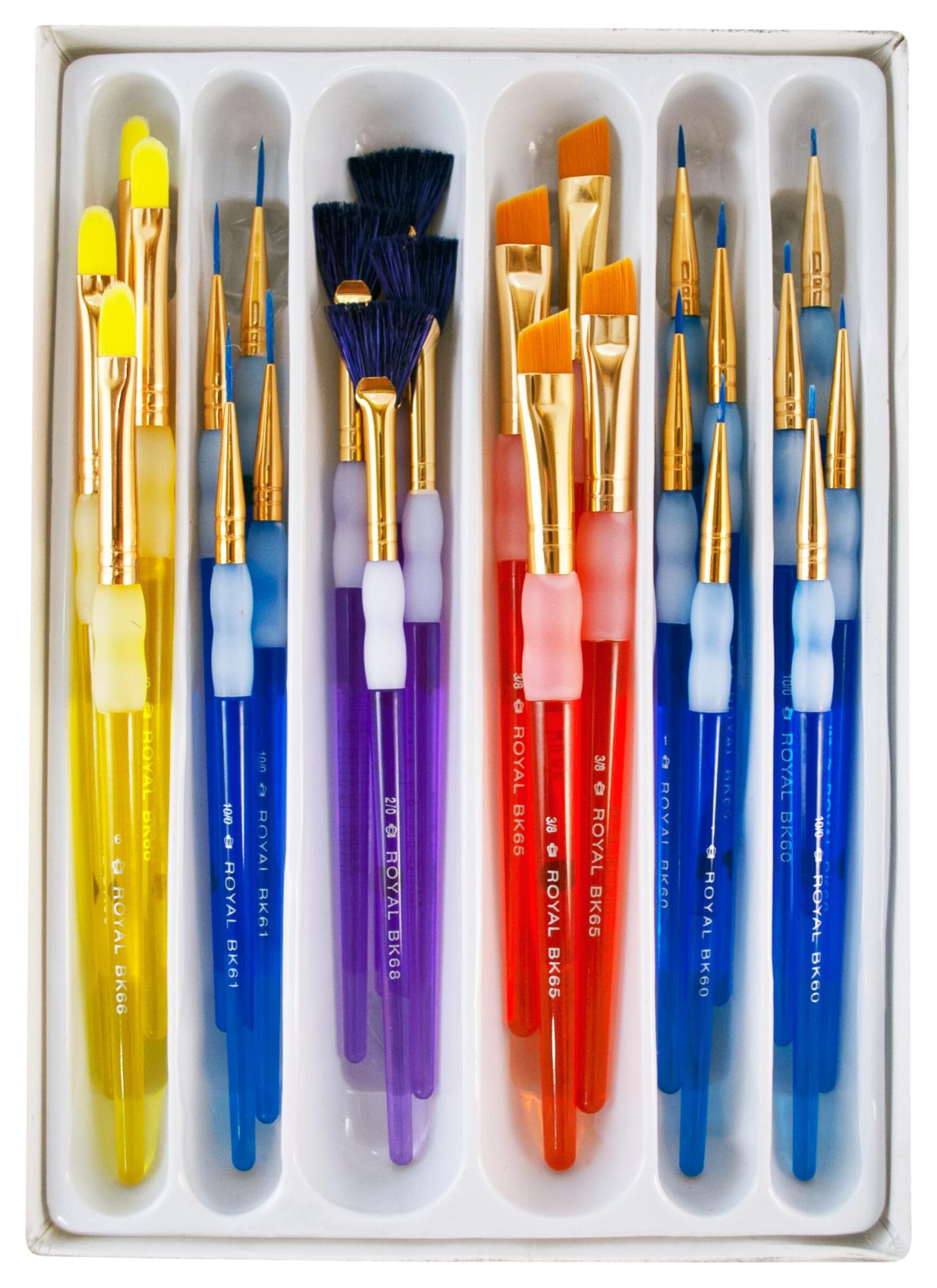 24-Piece Premium Paint Brush Set for Kids - Variety of Sizes & Styles for Art Projects, DIY Crafts & School Activities